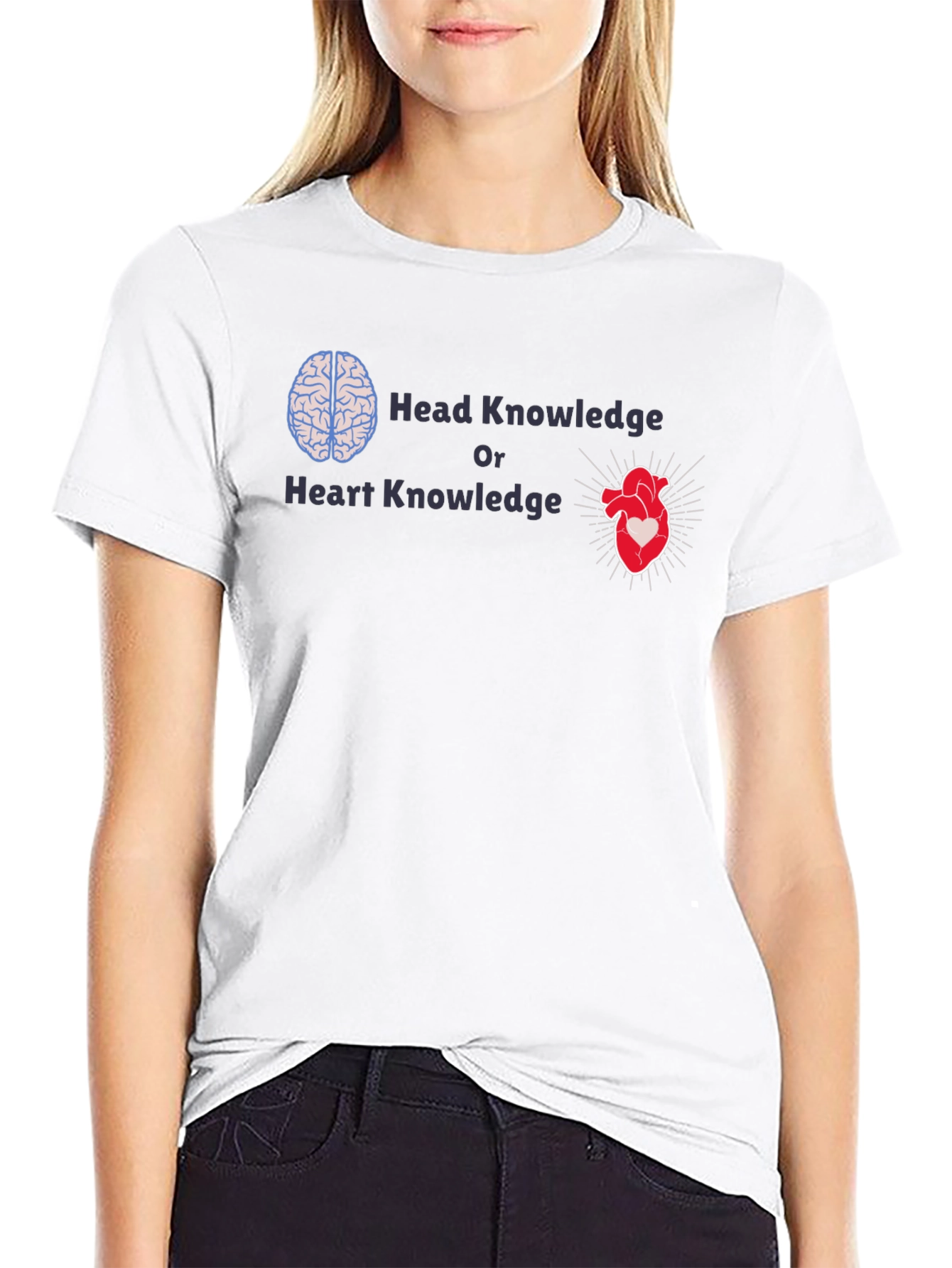 Head or Heart Knowledge Graphic T-Shirt