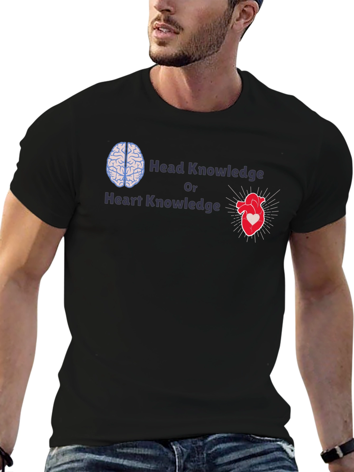 Head or Heart Knowledge Graphic T-Shirt