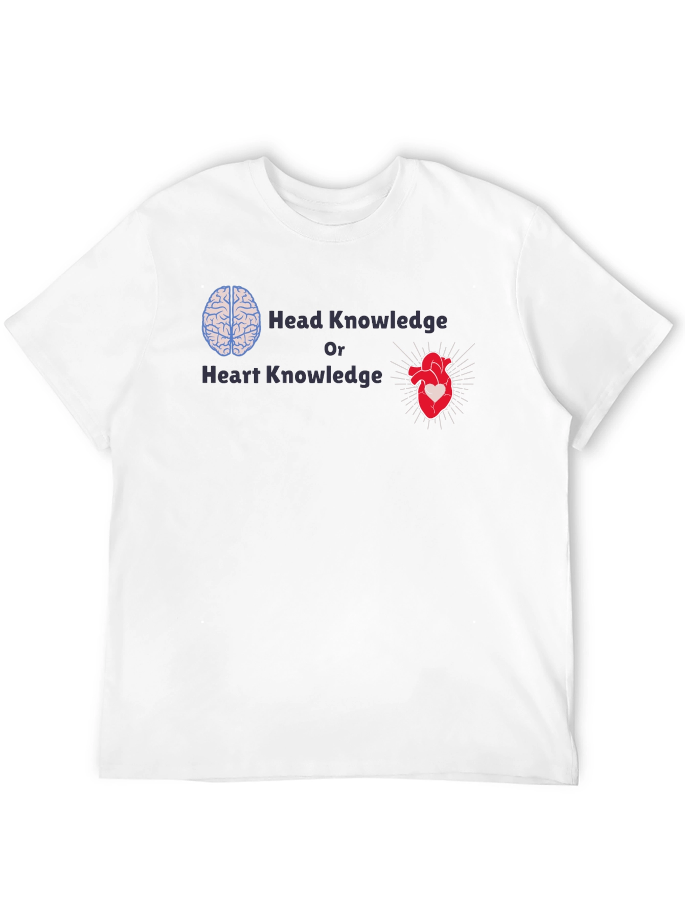 Head or Heart Knowledge Graphic T-Shirt