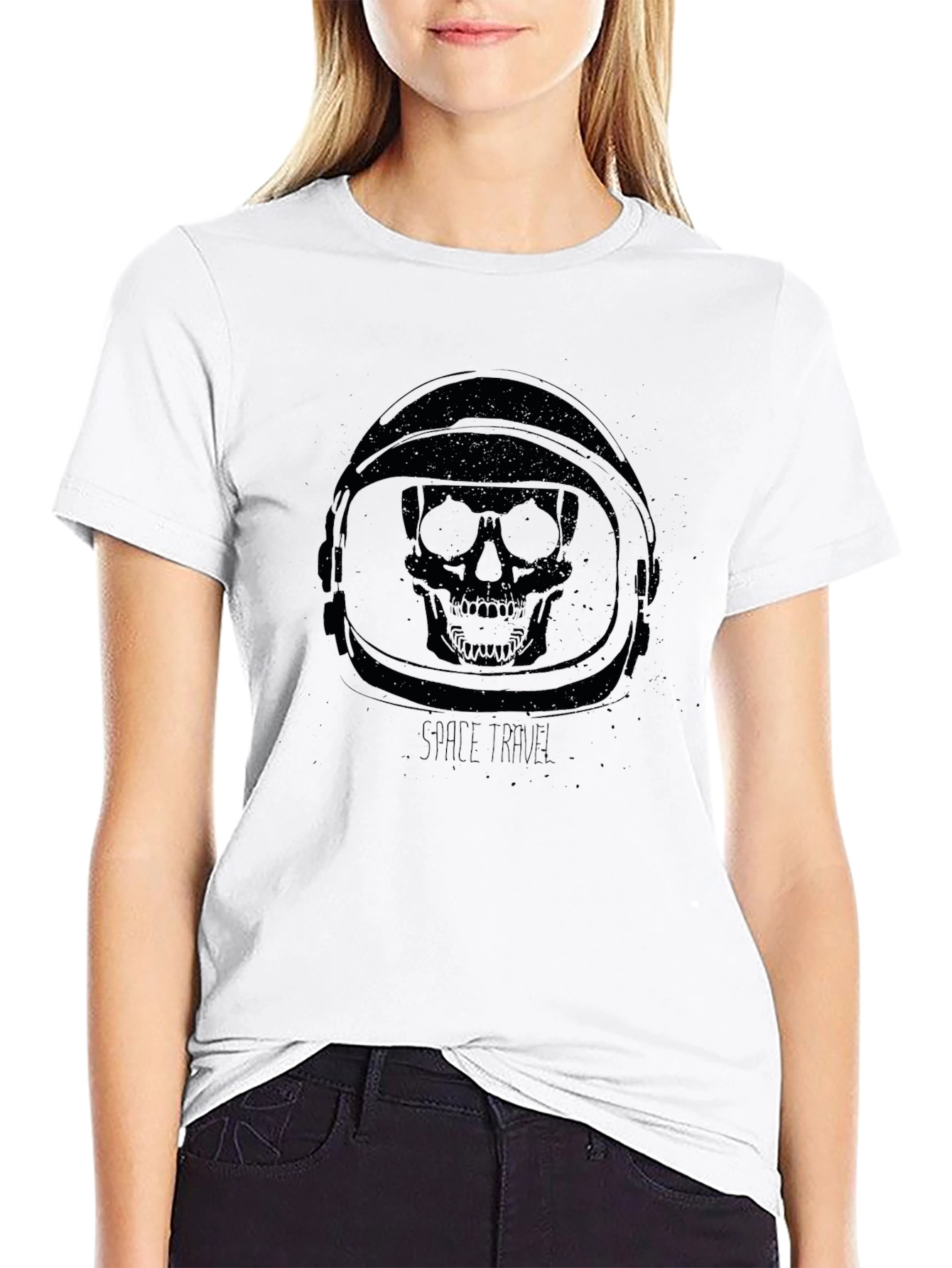 Space Travel Skull Graphic Tee