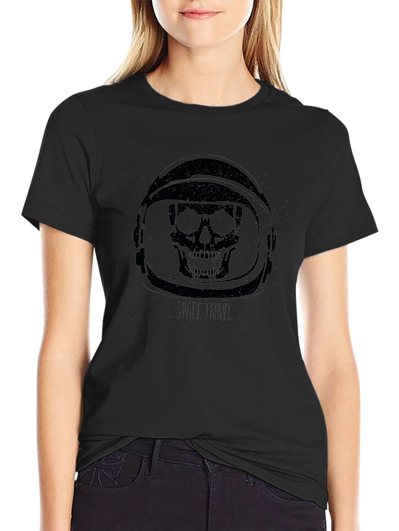 Space Travel Skull Graphic Tee