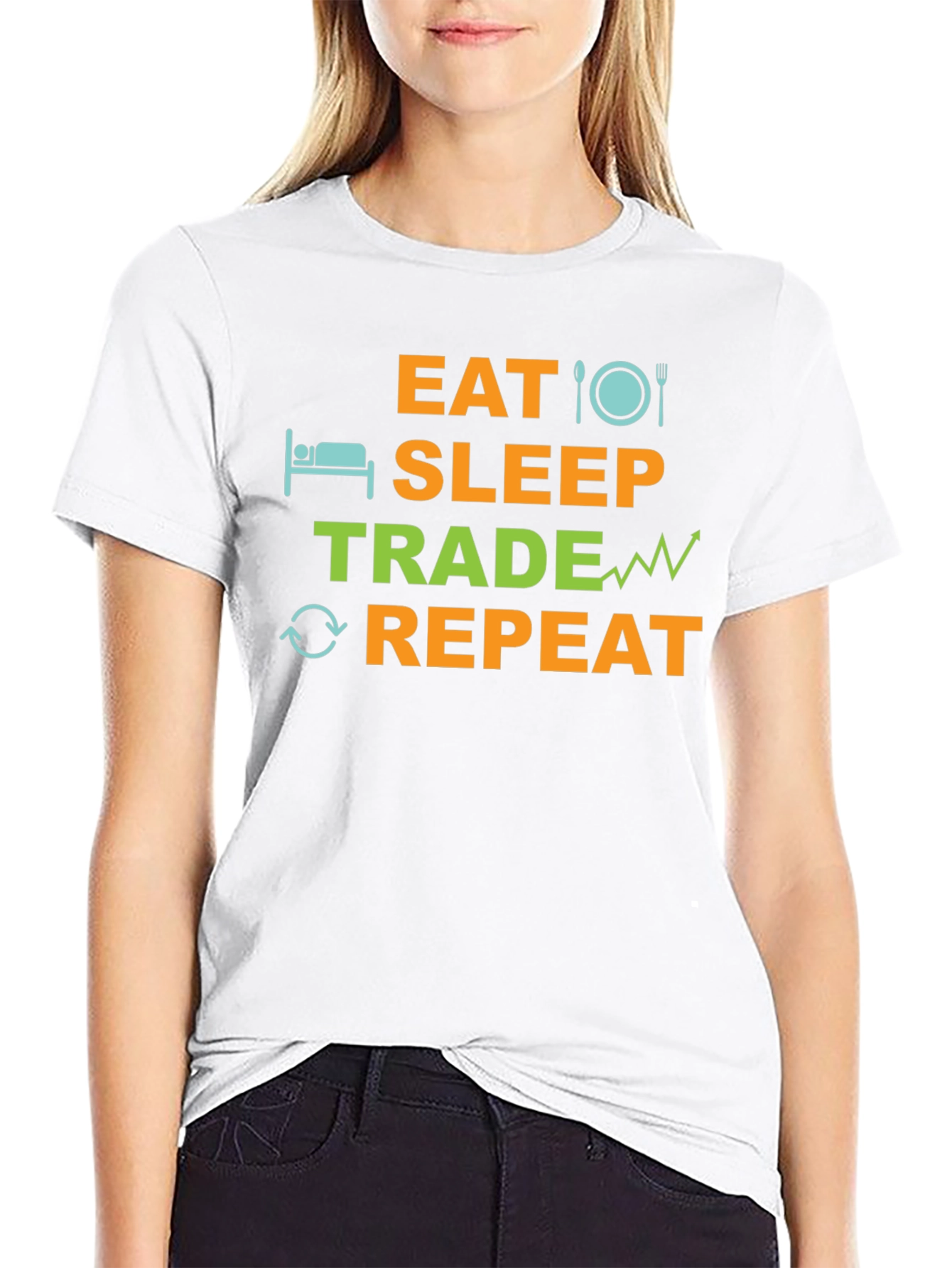 Eat Sleep Trade Repeat T-Shirt - Trader Gift Tee