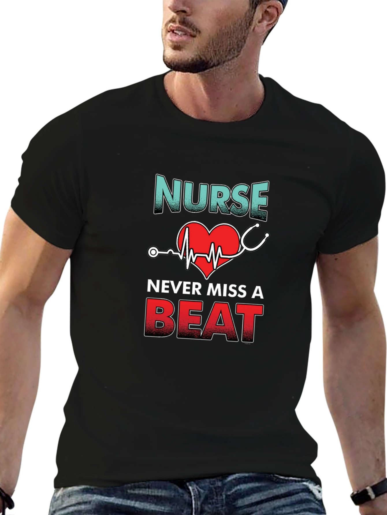 Nurse Never Miss A Beat Graphic T-Shirt
