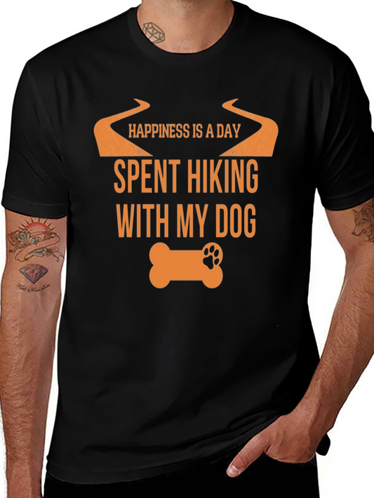 Hiking with My Dog Black T-Shirt