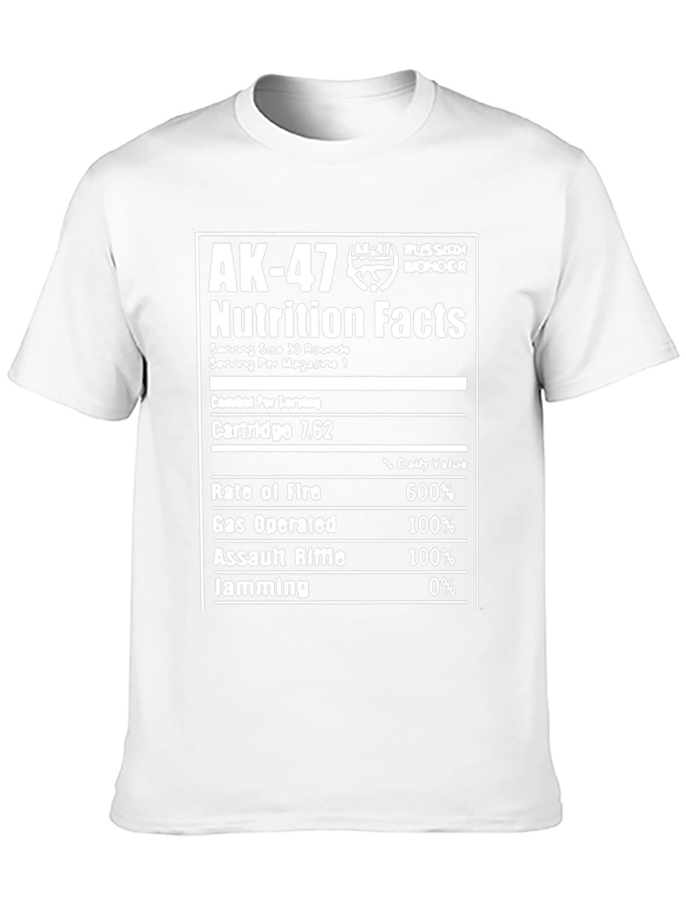 AK-47 Nutrition Facts T-Shirt - Russian Wonder Tee