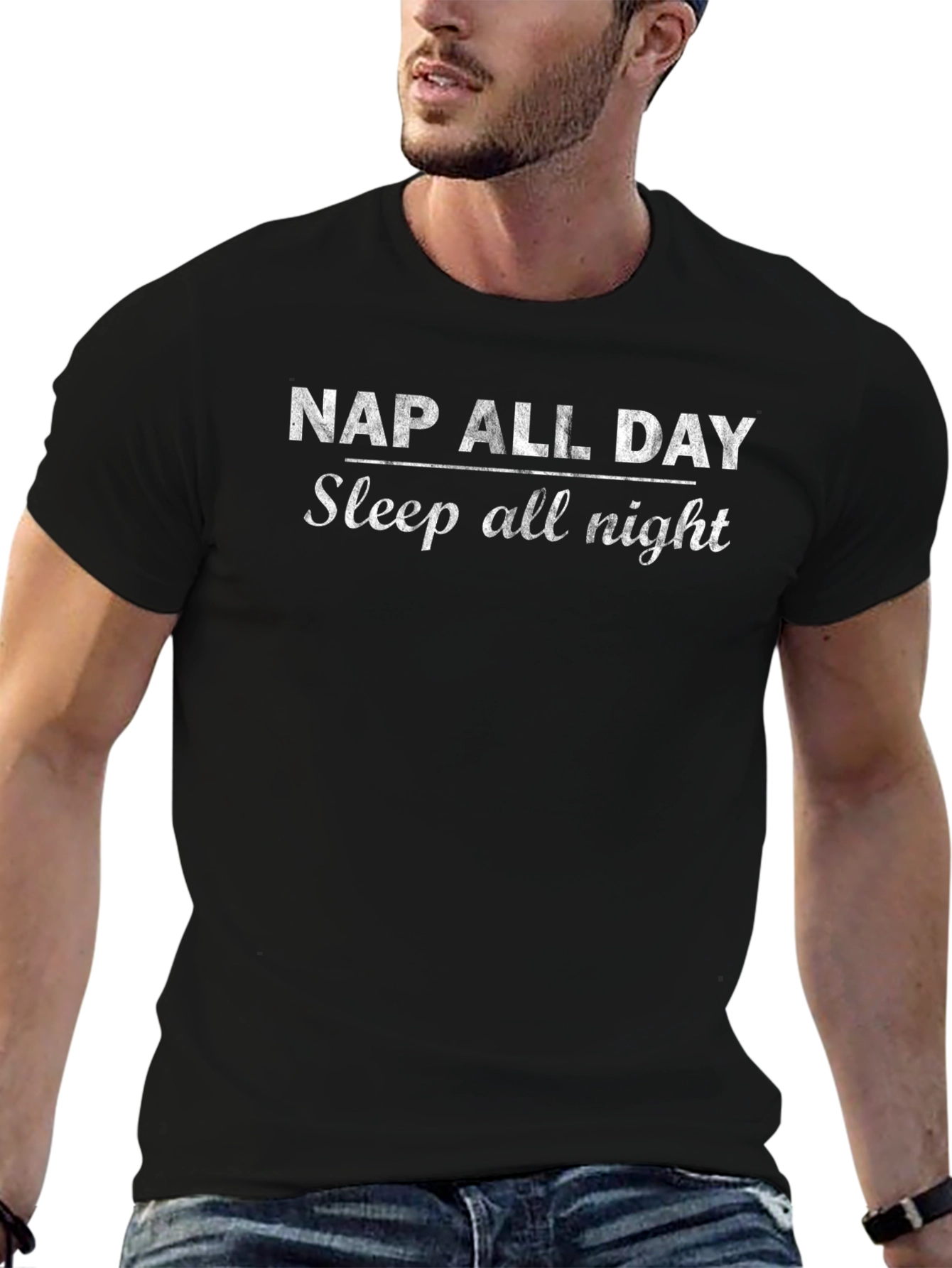 Nap All Day Sleep All Night Graphic Tee