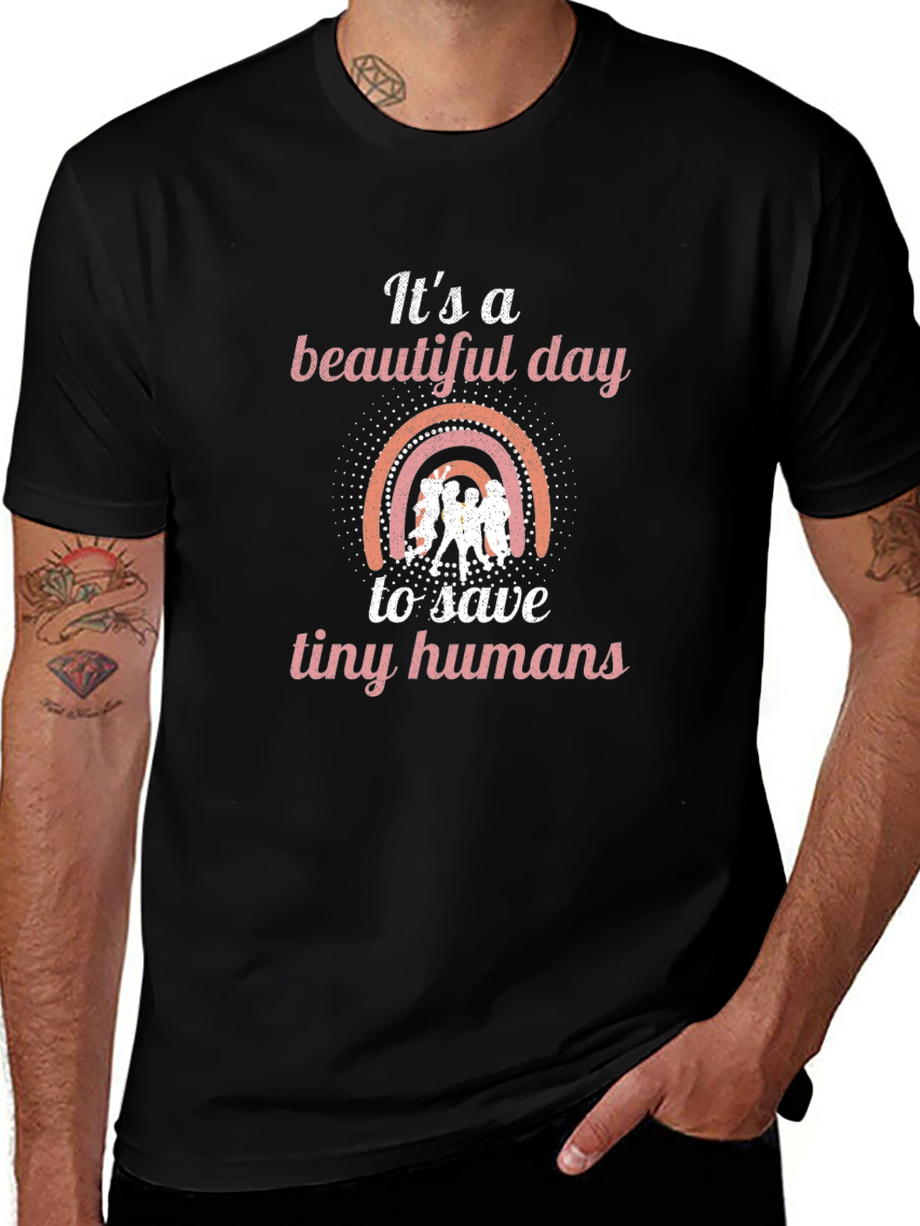 Beautiful Day to Save Tiny Humans Graphic Tee