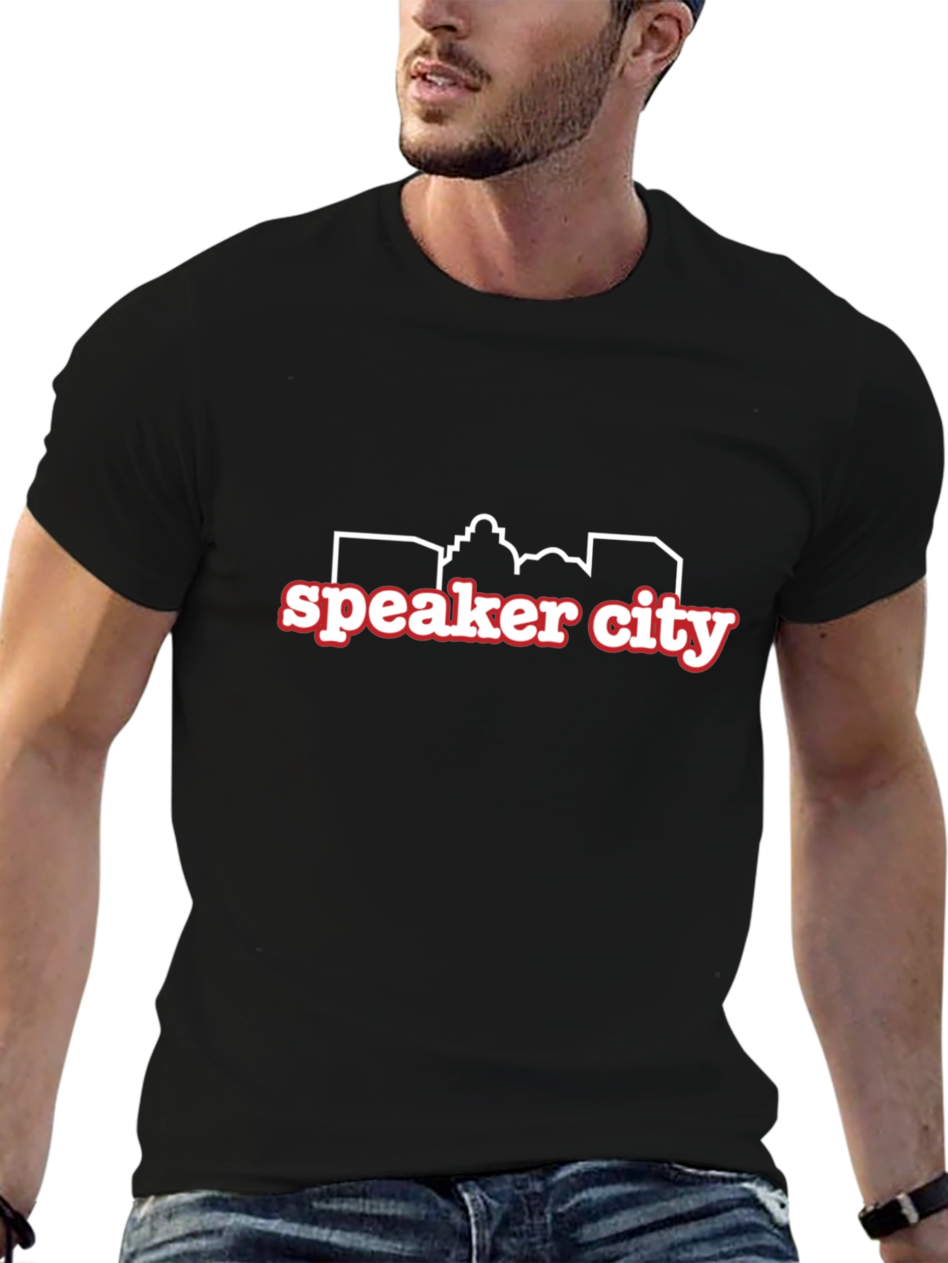 Speaker City Graphic T-Shirt - Black