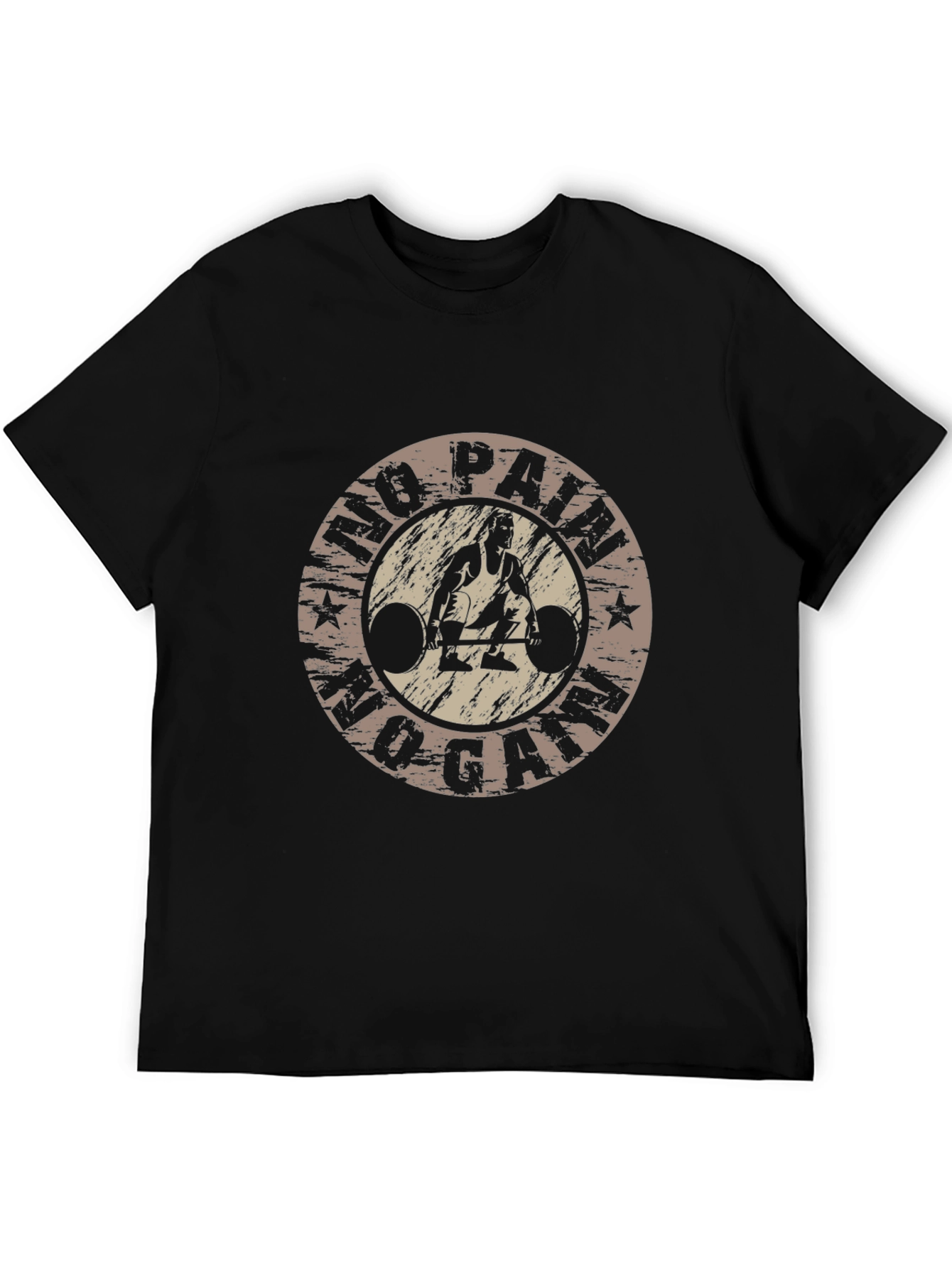 No Pain No Gain Gym T-Shirt - Weightlifting Design