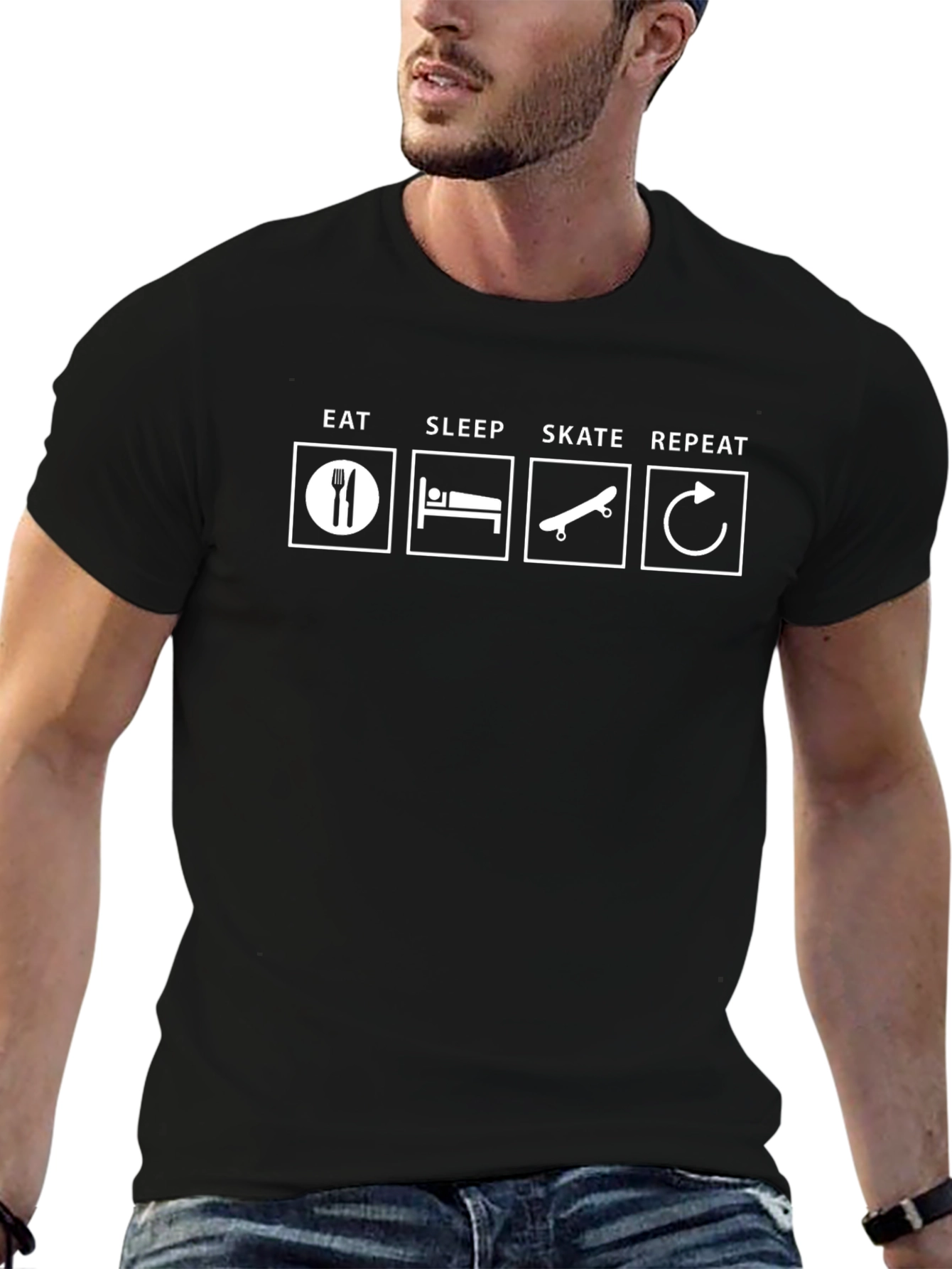 Eat Sleep Skate Repeat Graphic Tee