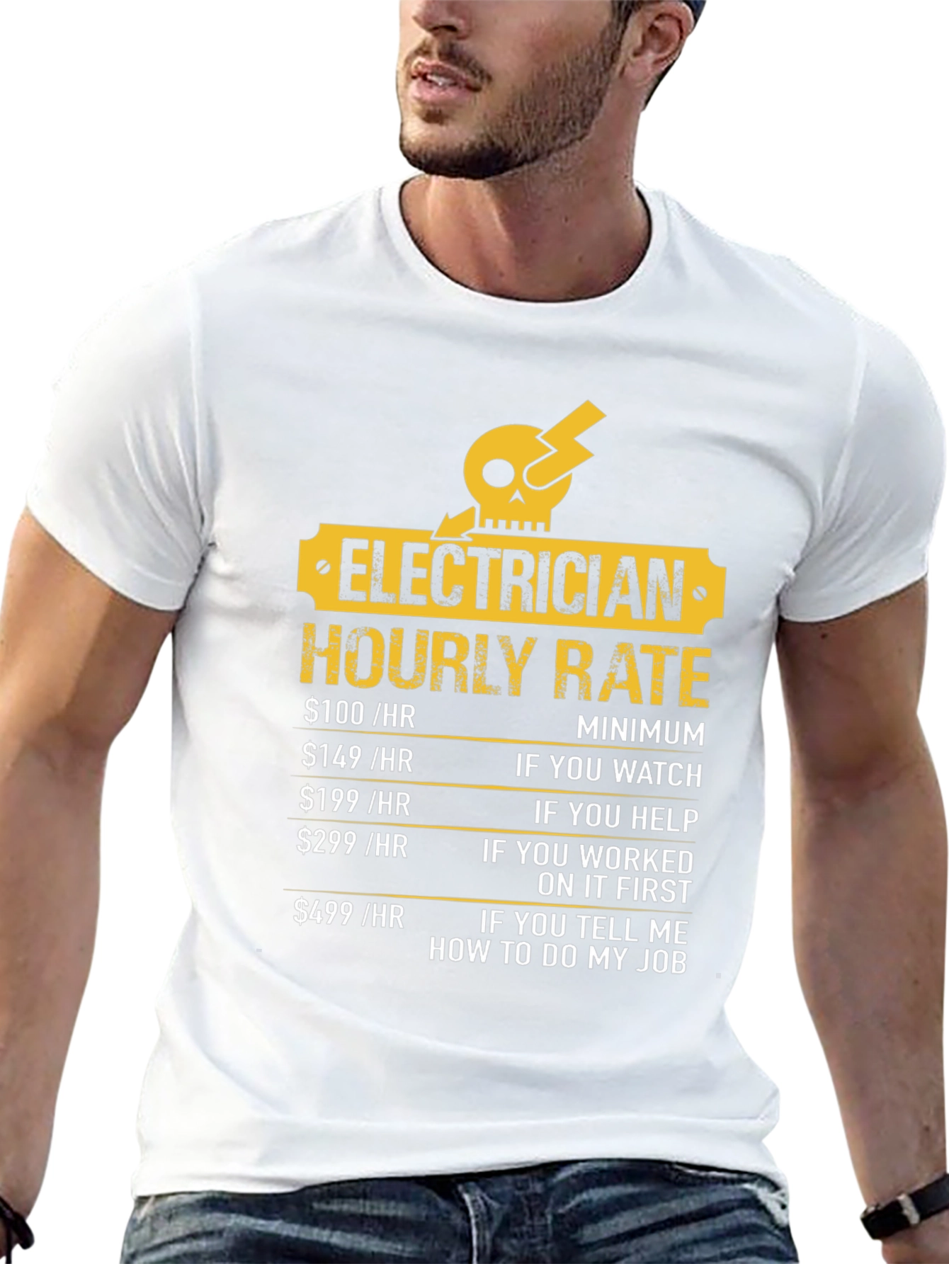 Electrician Hourly Rate Funny T-Shirt