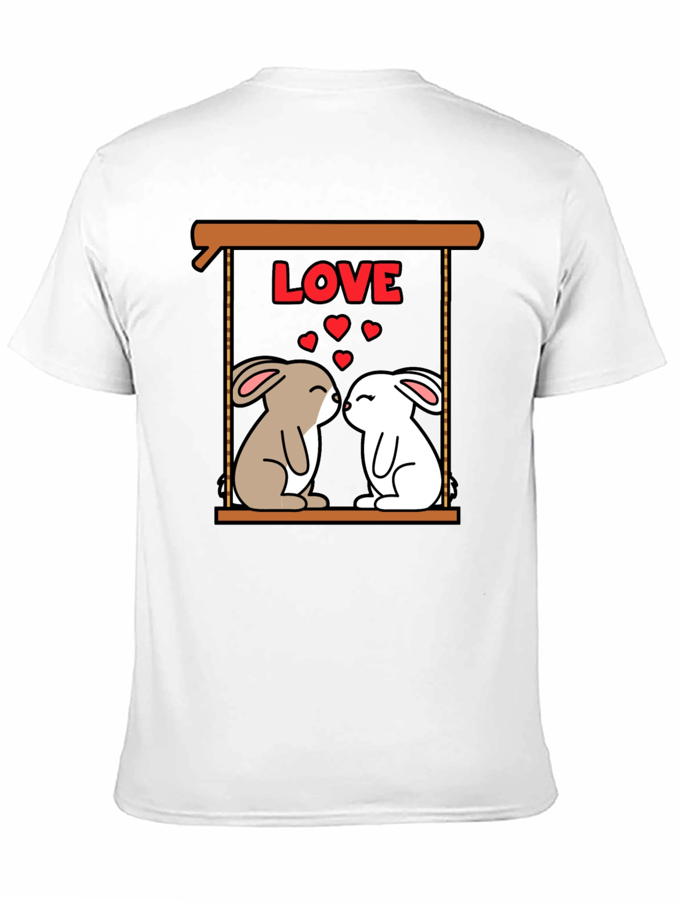 Cute Love Bunnies Graphic Tee - Valentines Day Shirt