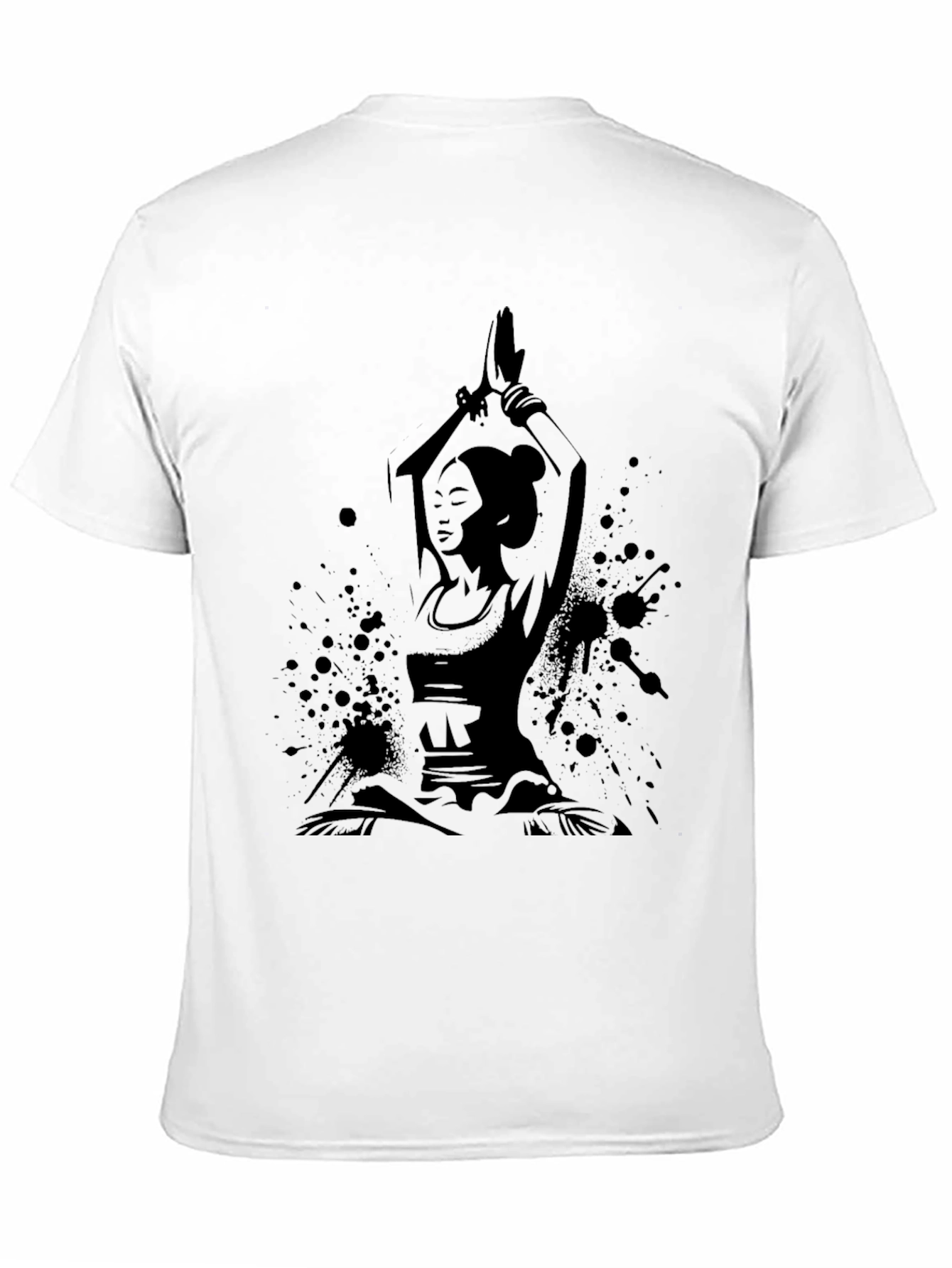 Yoga Pose Graphic Black T-Shirt