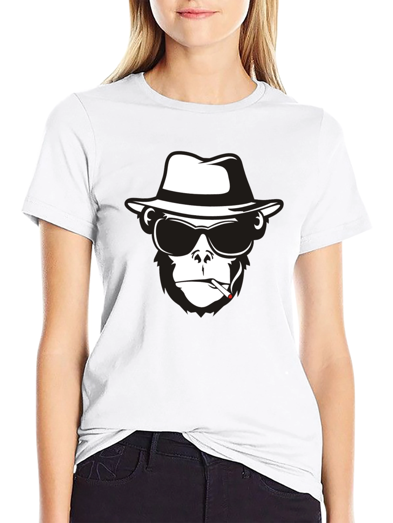 Cool Monkey Graphic Tee - Black T-Shirt