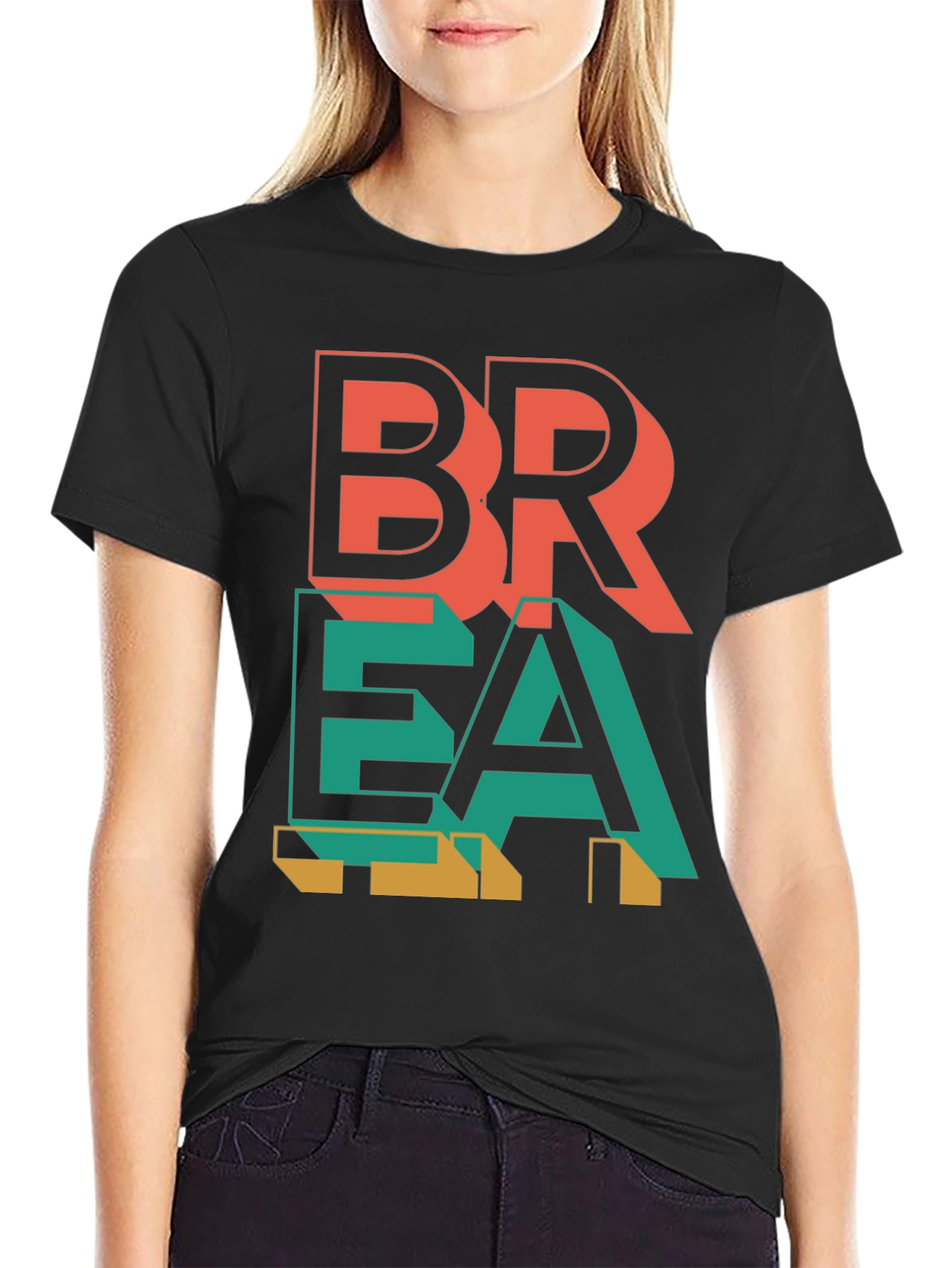 Abstract Graphic Print Mens T-Shirt