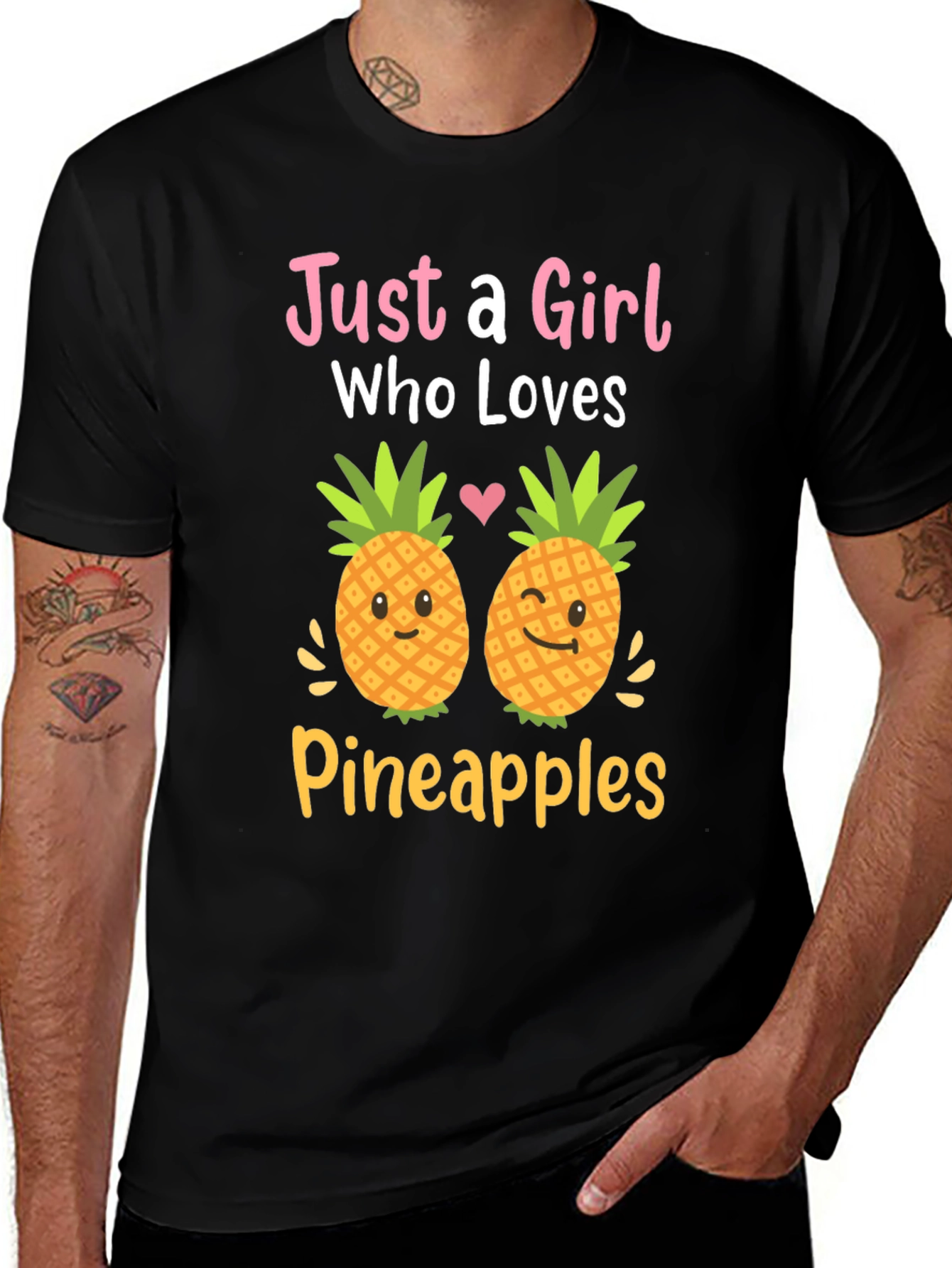 Just a Girl Who Loves Pineapples Graphic Tee