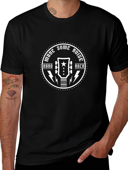 Hard Rock Guitar Graphic T-Shirt - Black