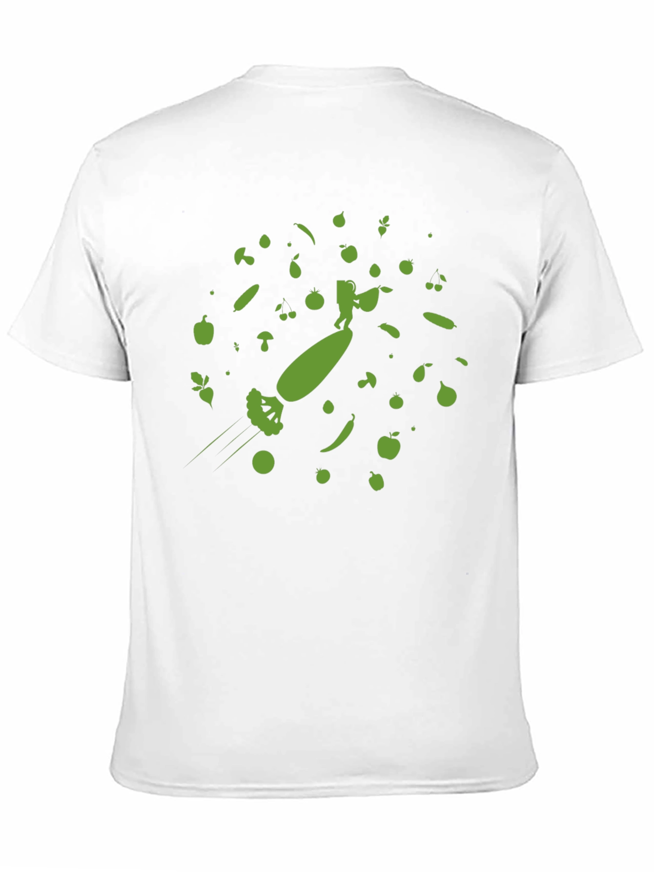 Astronaut Surfing Broccoli T-Shirt - Fun & Unique!