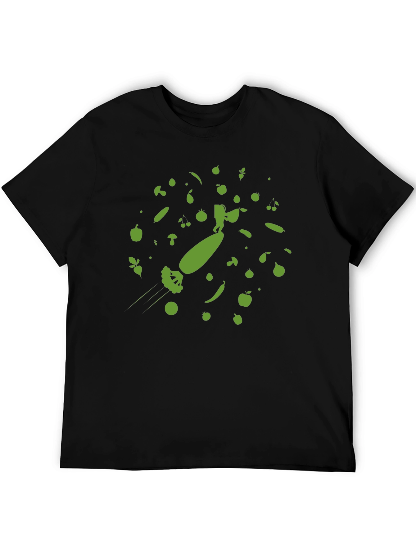 Astronaut Surfing Broccoli T-Shirt - Fun & Unique!
