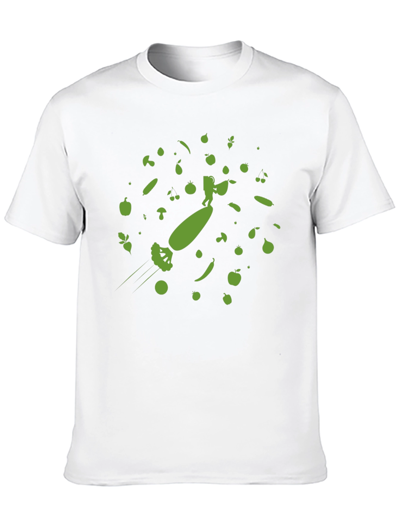 Astronaut Surfing Broccoli T-Shirt - Fun & Unique!