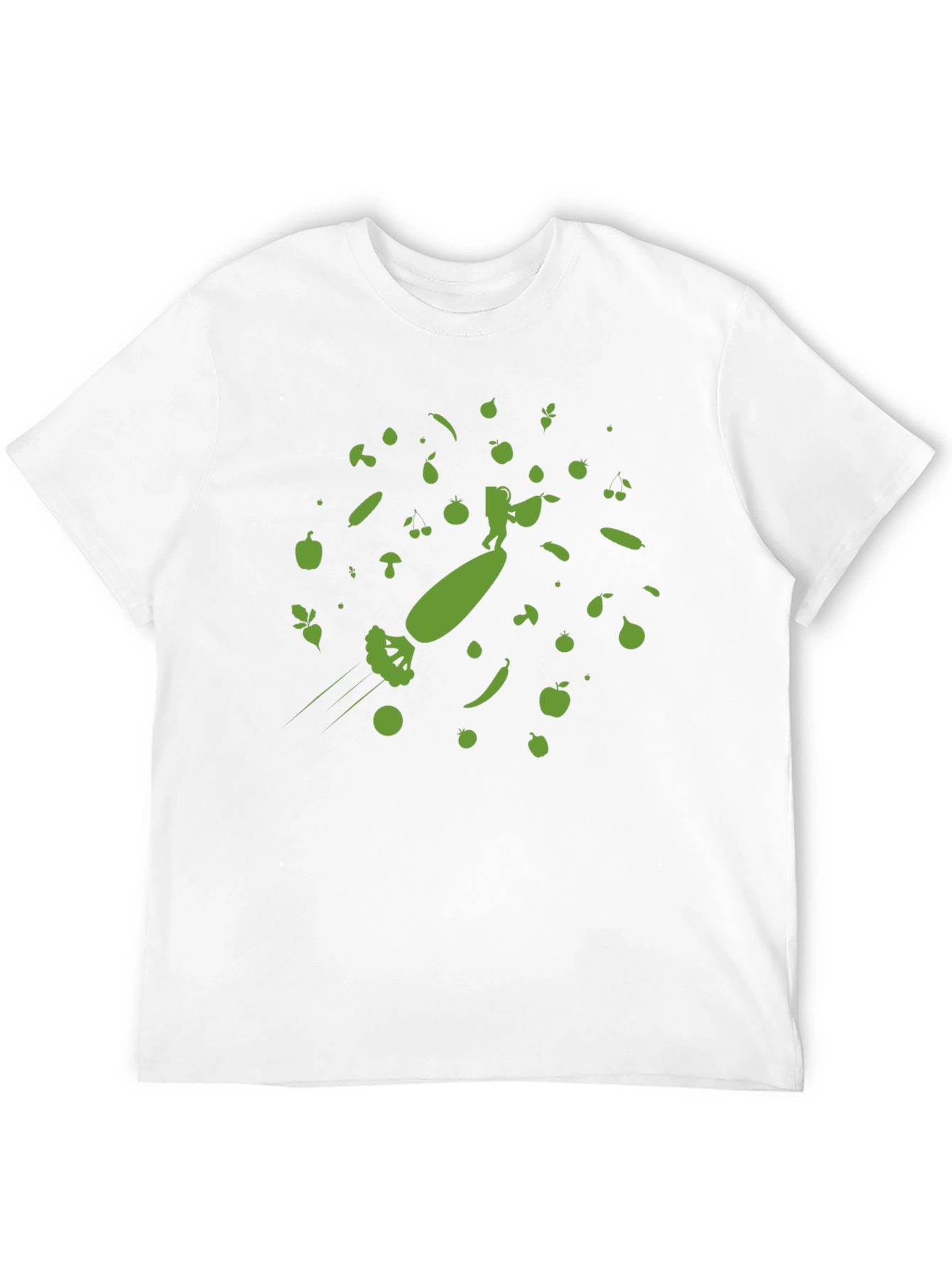 Astronaut Surfing Broccoli T-Shirt - Fun & Unique!