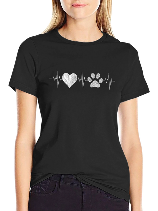 Heartbeat Paw Print Tee