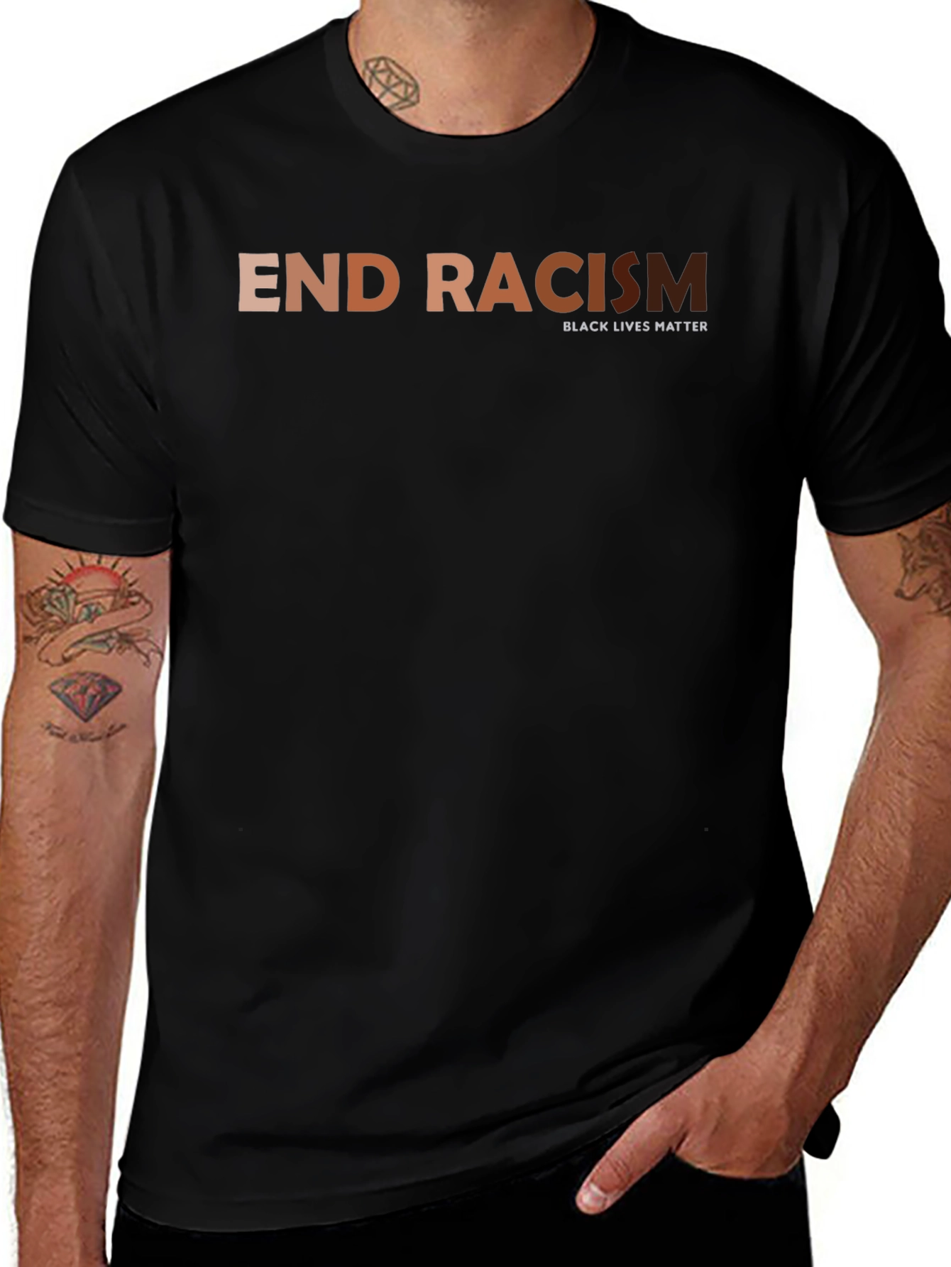 End Racism Black Lives Matter T-Shirt