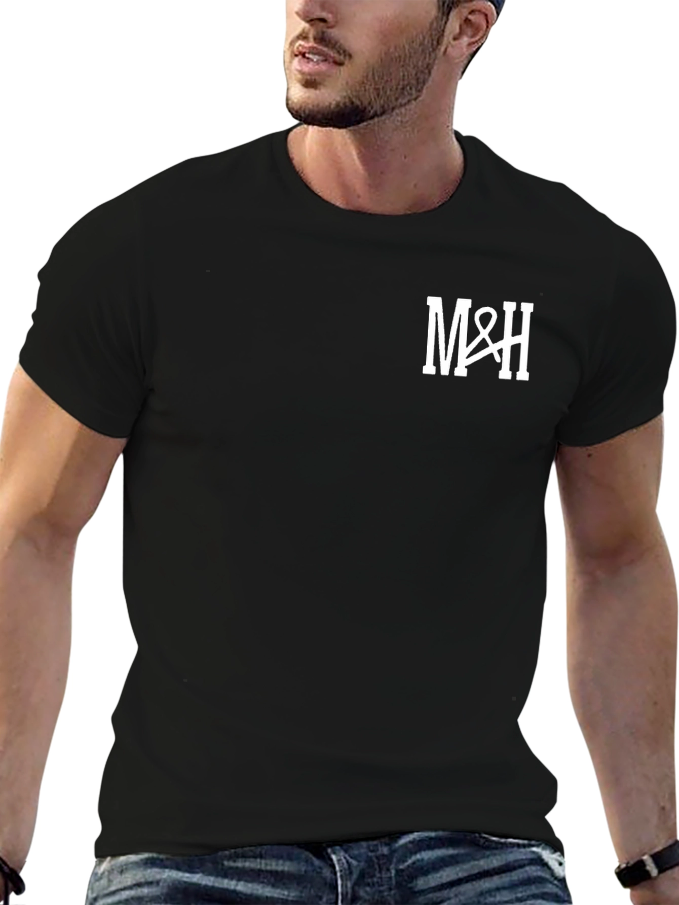 M&H Black T-Shirt - Classic Casual Comfort