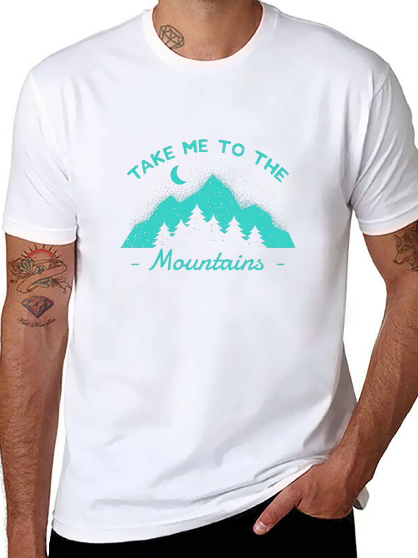 Take Me To The Mountains Graphic Tee - Black