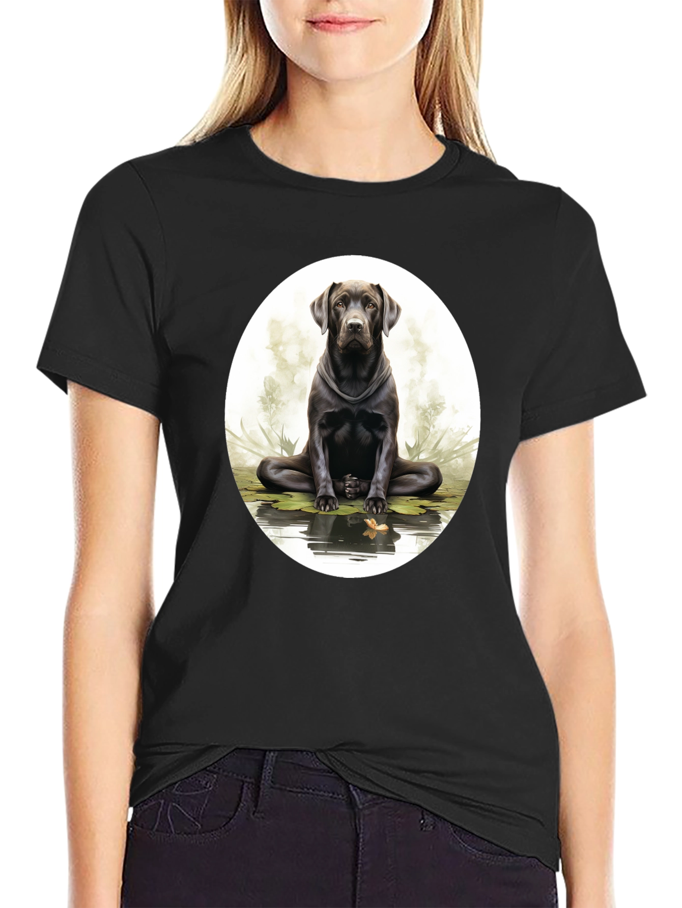 Zen Labrador Black T-Shirt