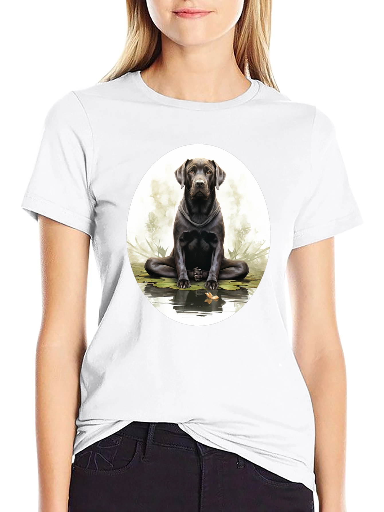 Zen Labrador Black T-Shirt