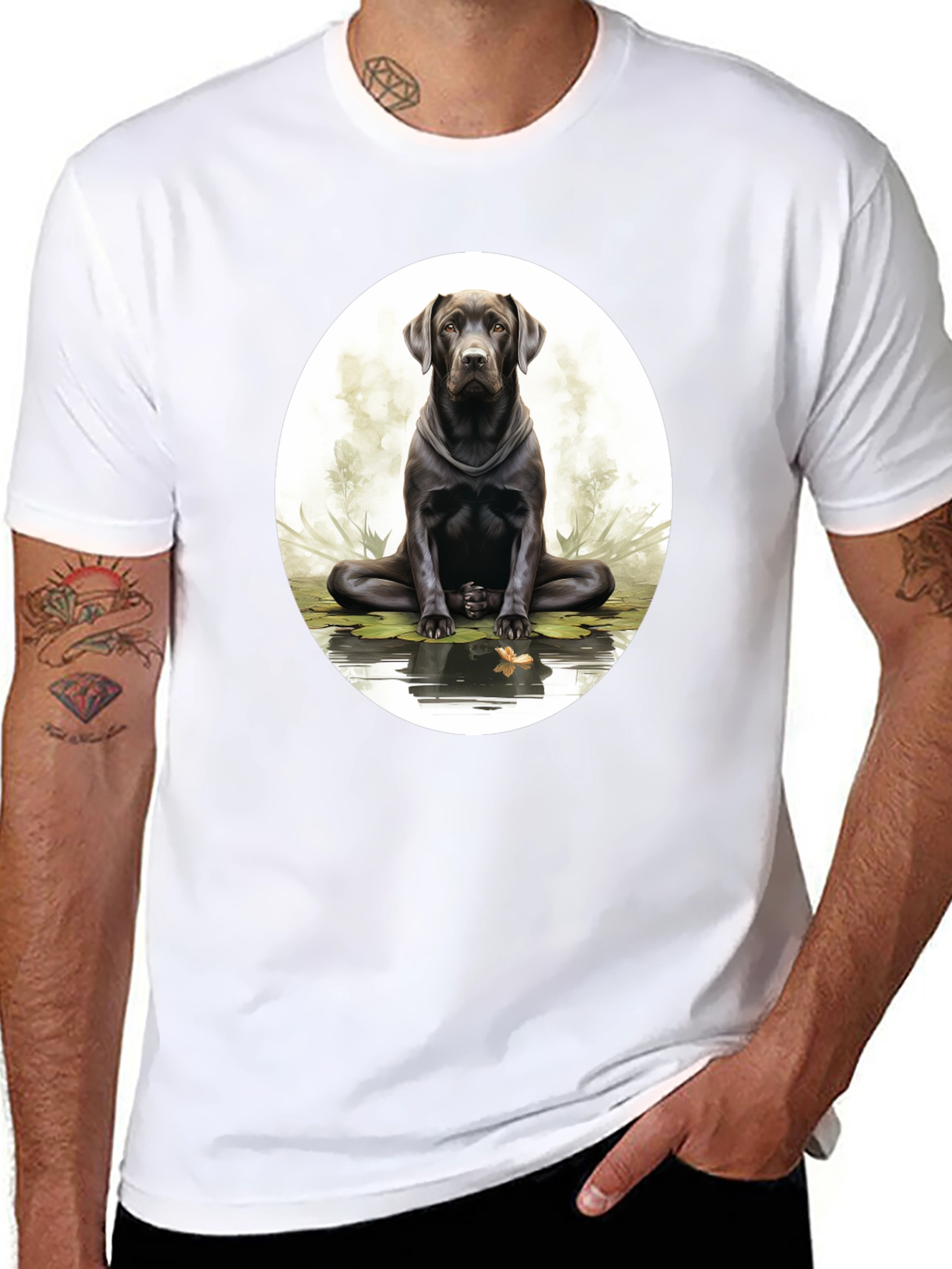 Zen Labrador Black T-Shirt