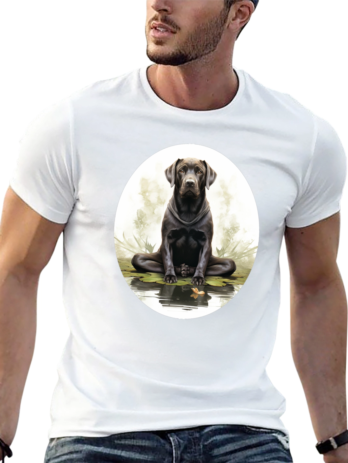 Zen Labrador Black T-Shirt