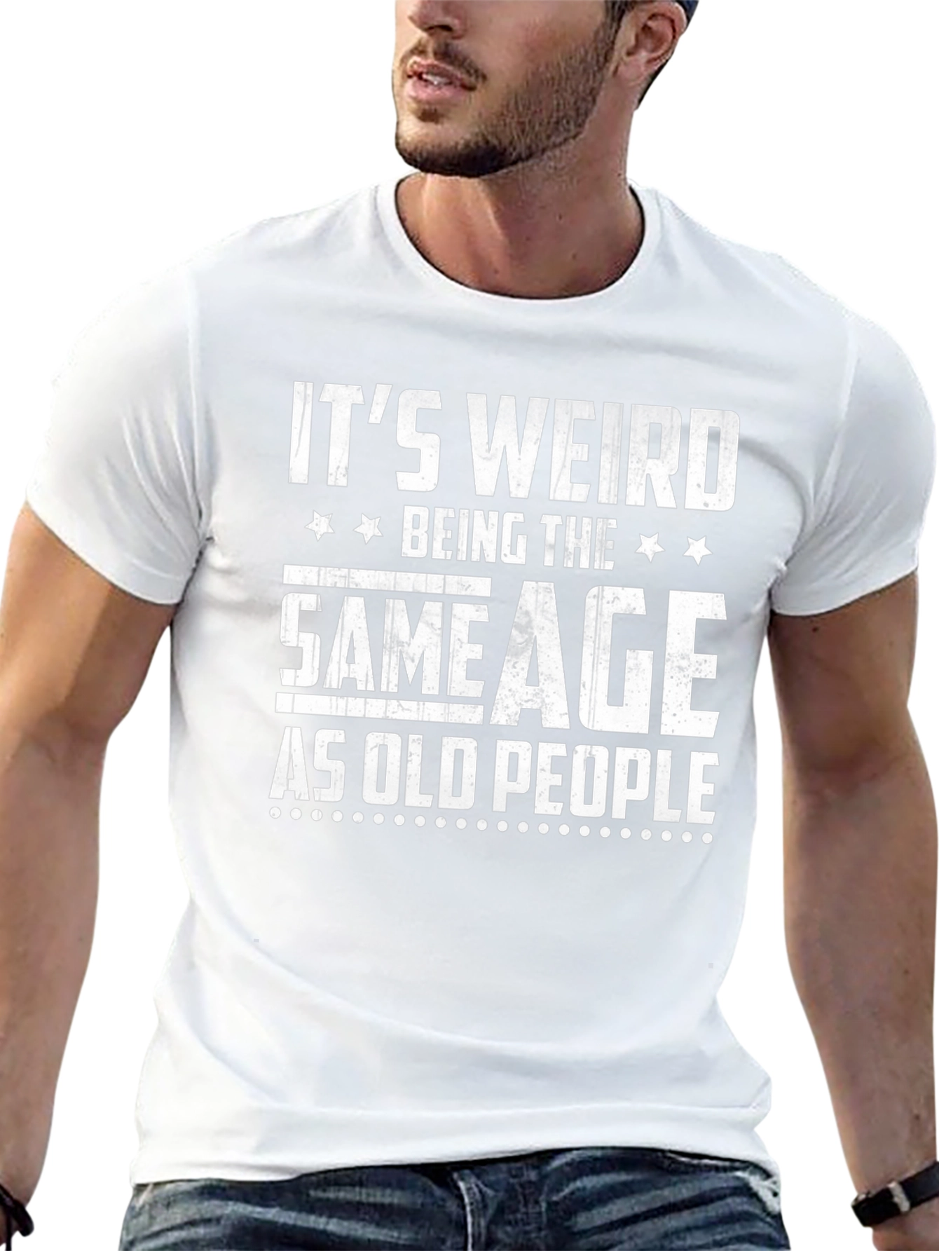 Funny Same Age as Old People Graphic Tee