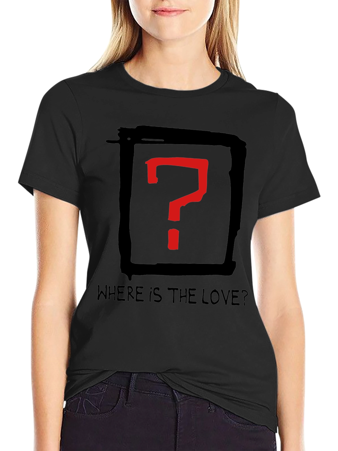 Where is the Love? Graphic Tee - Black
