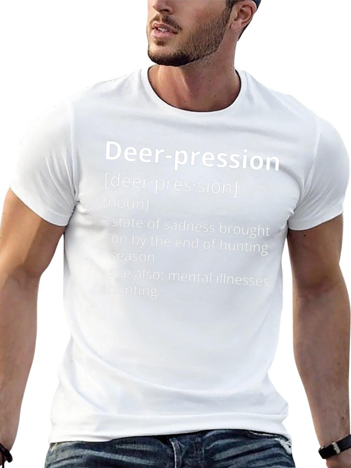 Deer-pression Black Graphic T-Shirt