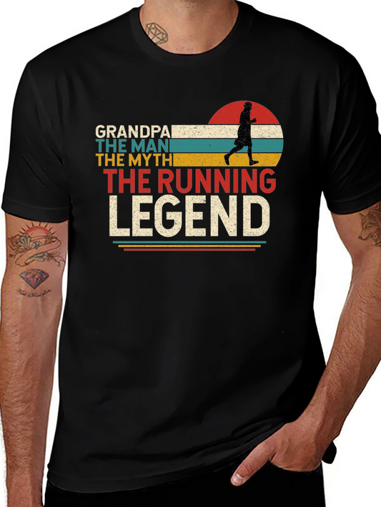 Grandpa Running Legend Graphic T-Shirt