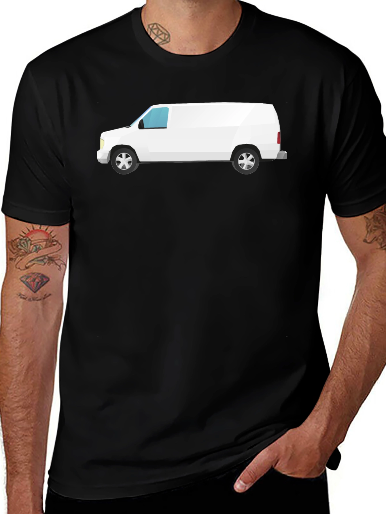 White Van Graphic Tee - Classic Black T-Shirt