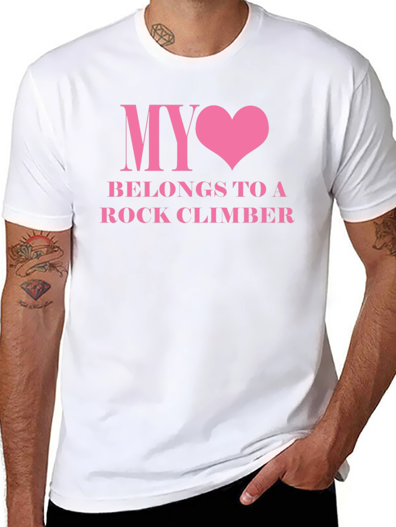 My Heart Belongs To A Rock Climber Tee