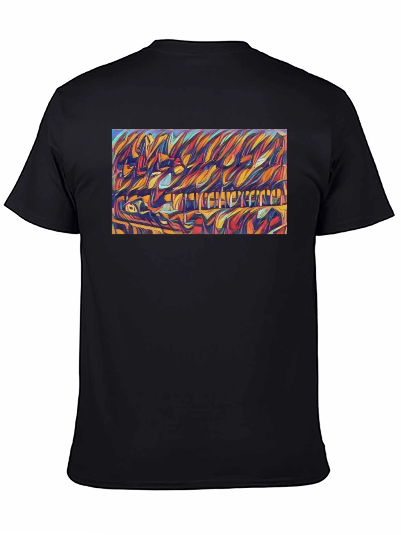 Abstract Expressionist Graphic Tee - Bold Artistic Design