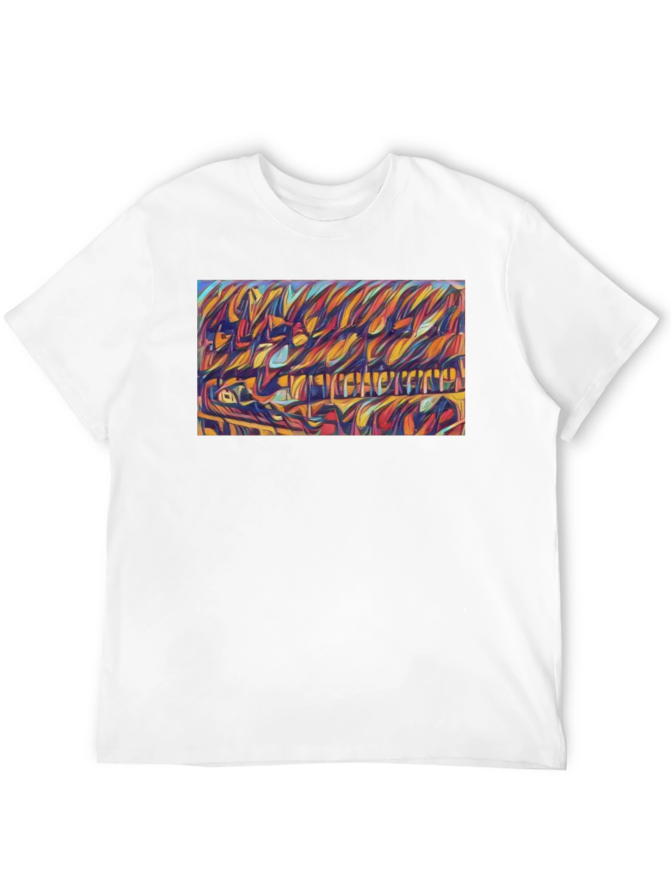 Abstract Expressionist Graphic Tee - Bold Artistic Design