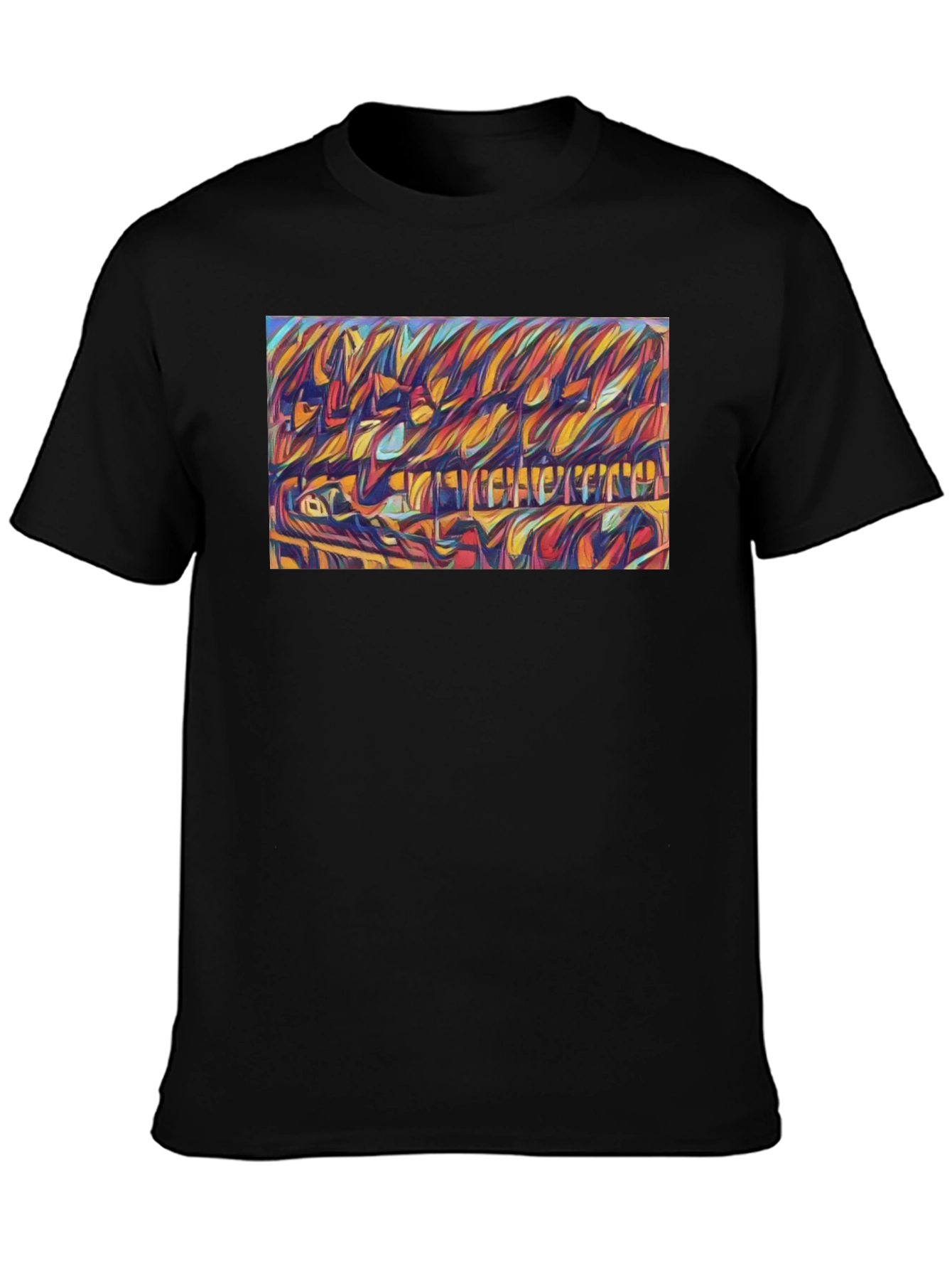 Abstract Expressionist Graphic Tee - Bold Artistic Design