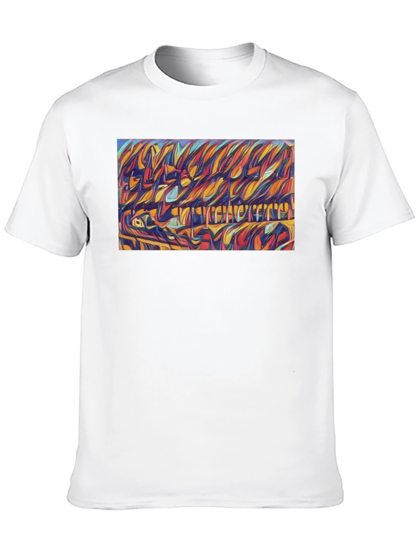 Abstract Expressionist Graphic Tee - Bold Artistic Design