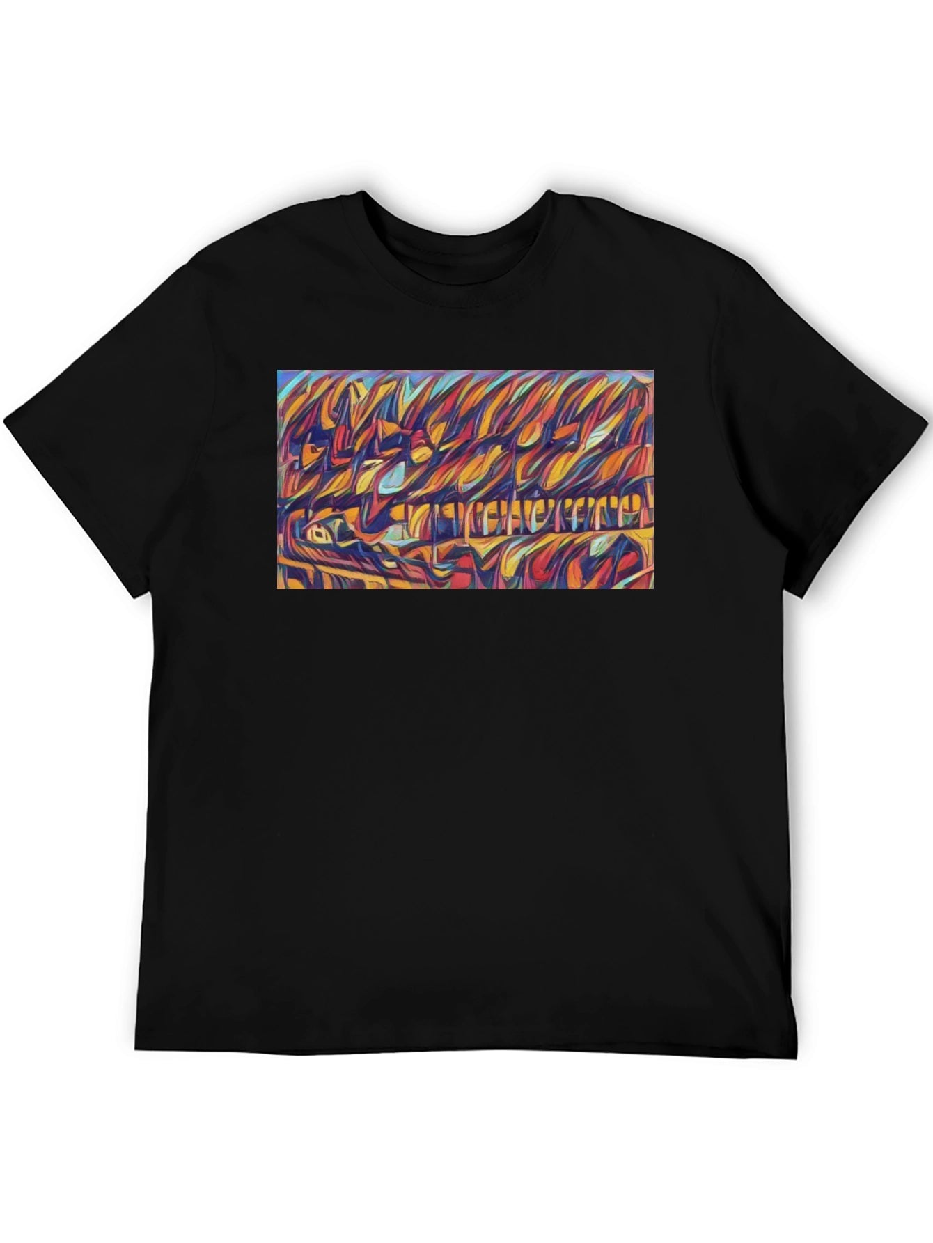 Abstract Expressionist Graphic Tee - Bold Artistic Design