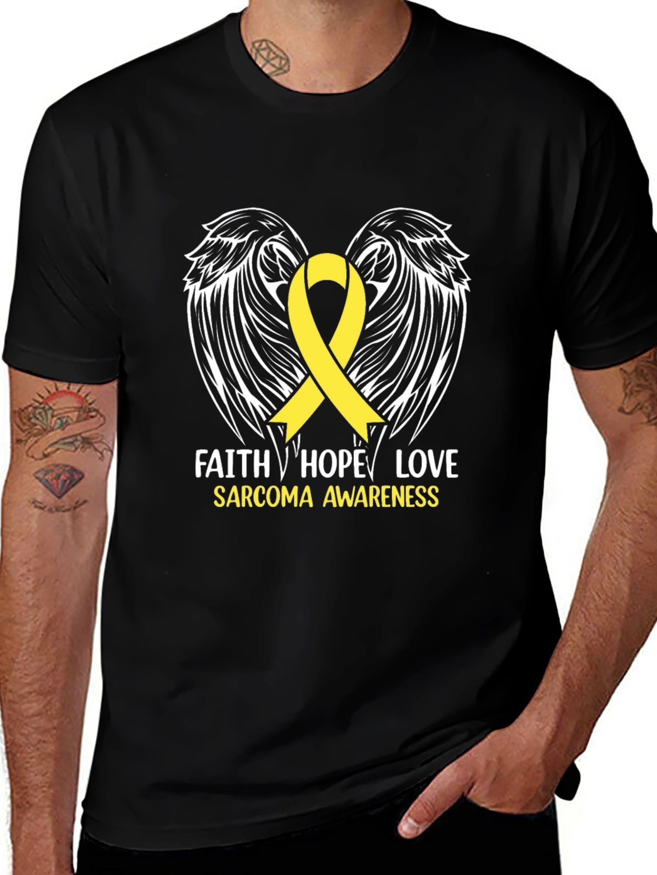 Faith Hope Love Sarcoma Awareness T-Shirt