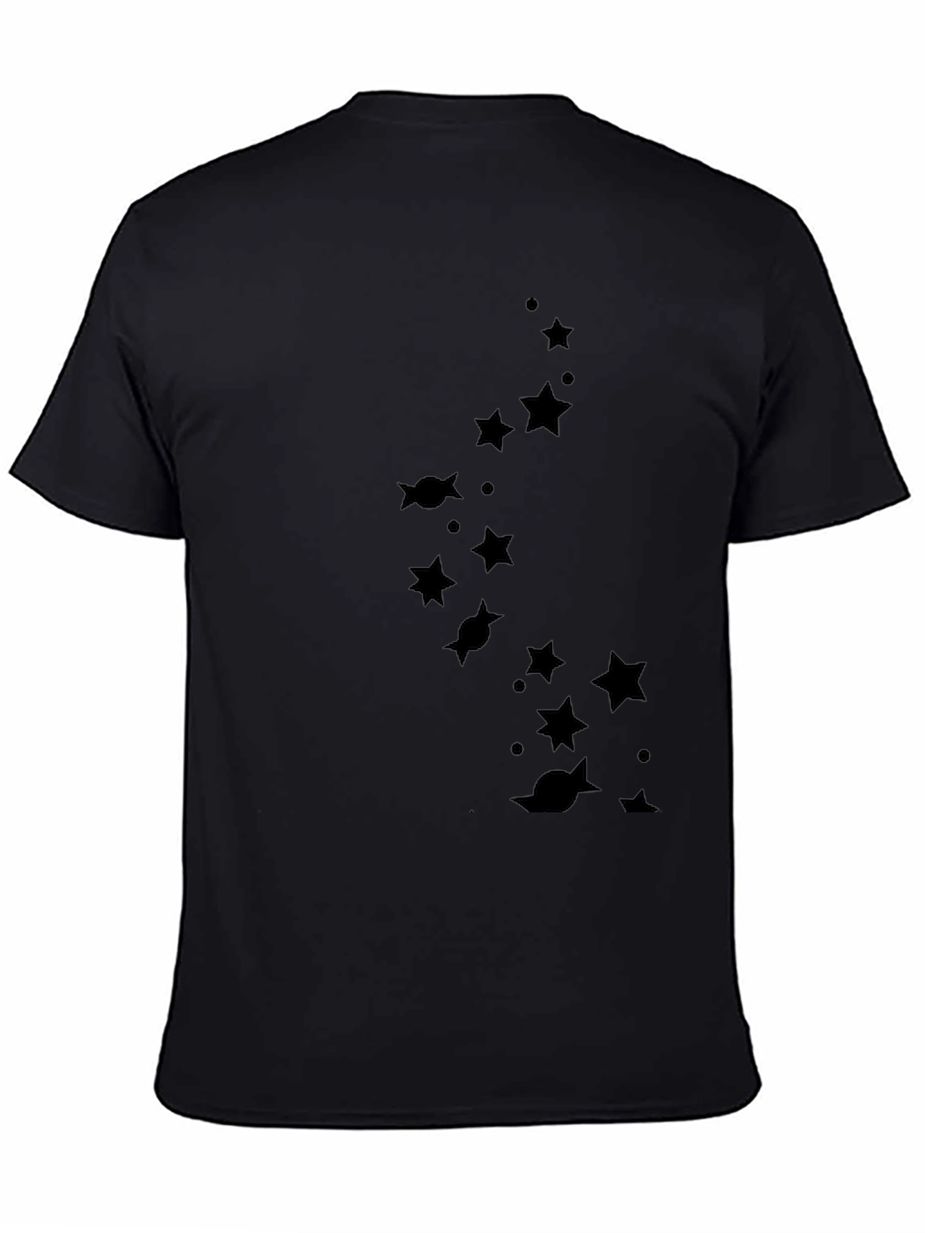 Star & Planet Tee - Mens Black Graphic T-Shirt