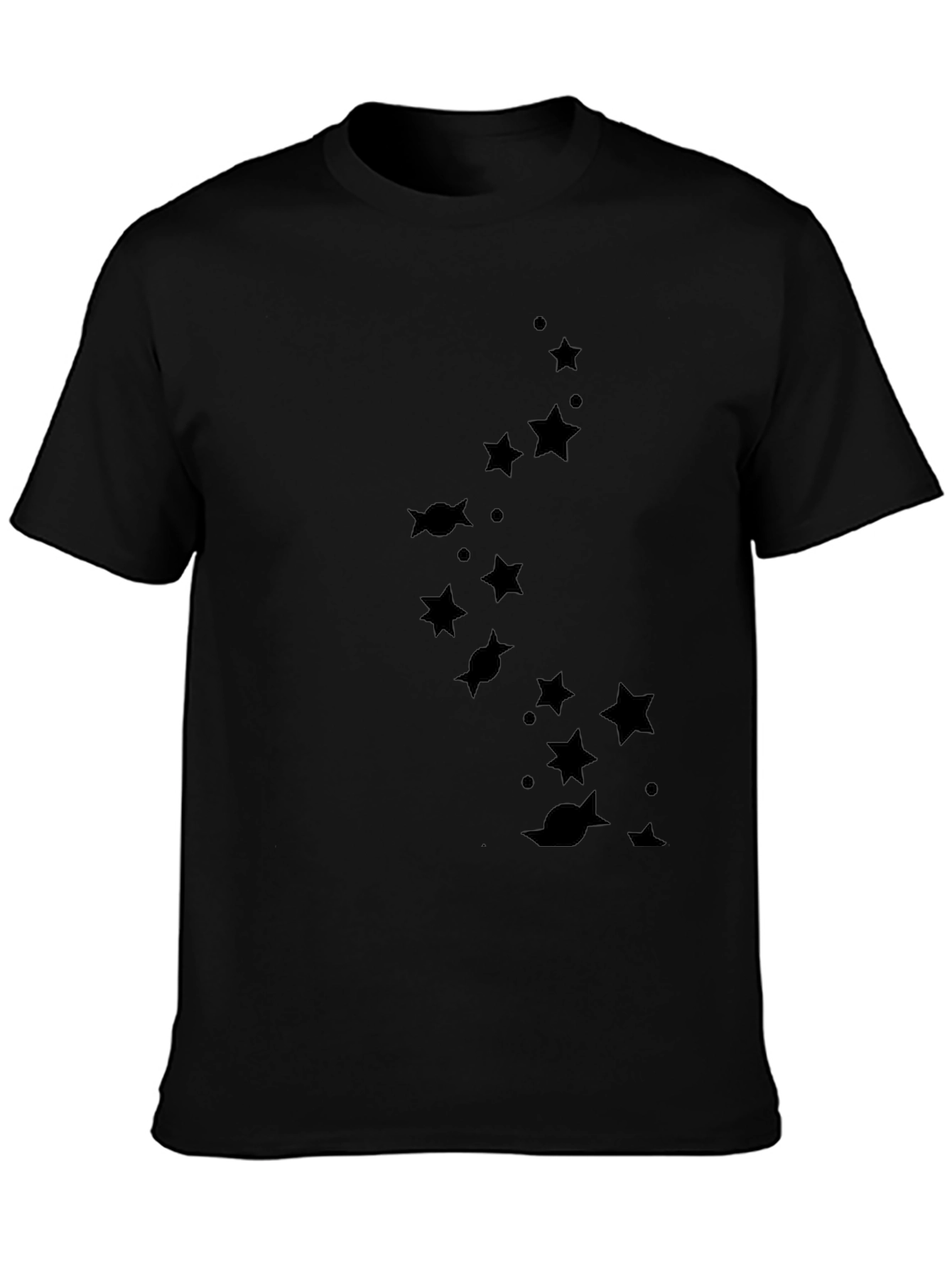 Star & Planet Tee - Mens Black Graphic T-Shirt