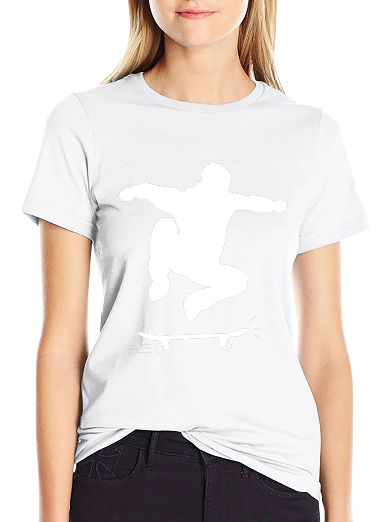 Skateboarder Graphic Tee - Black