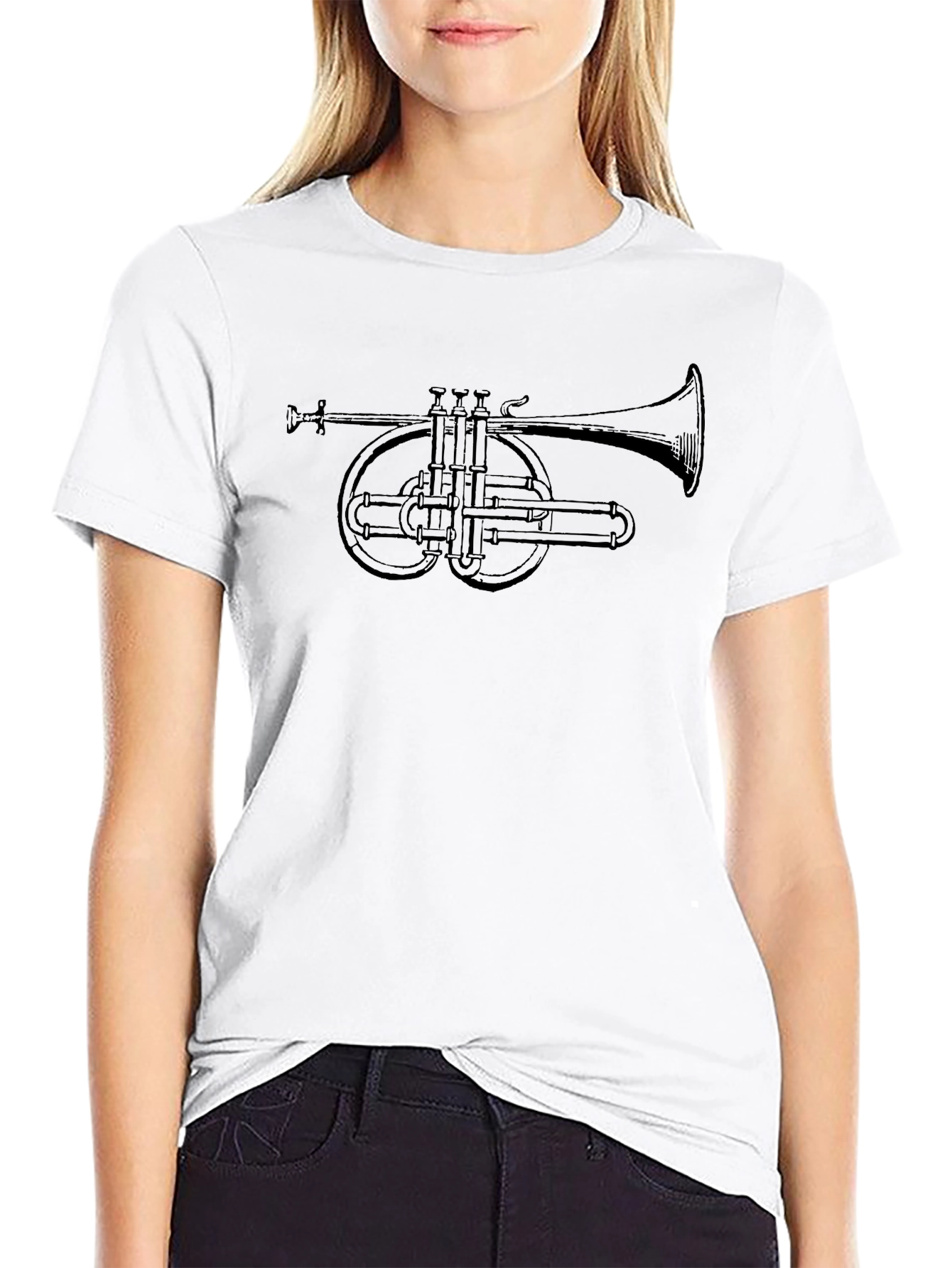 Trumpet Graphic Black T-Shirt