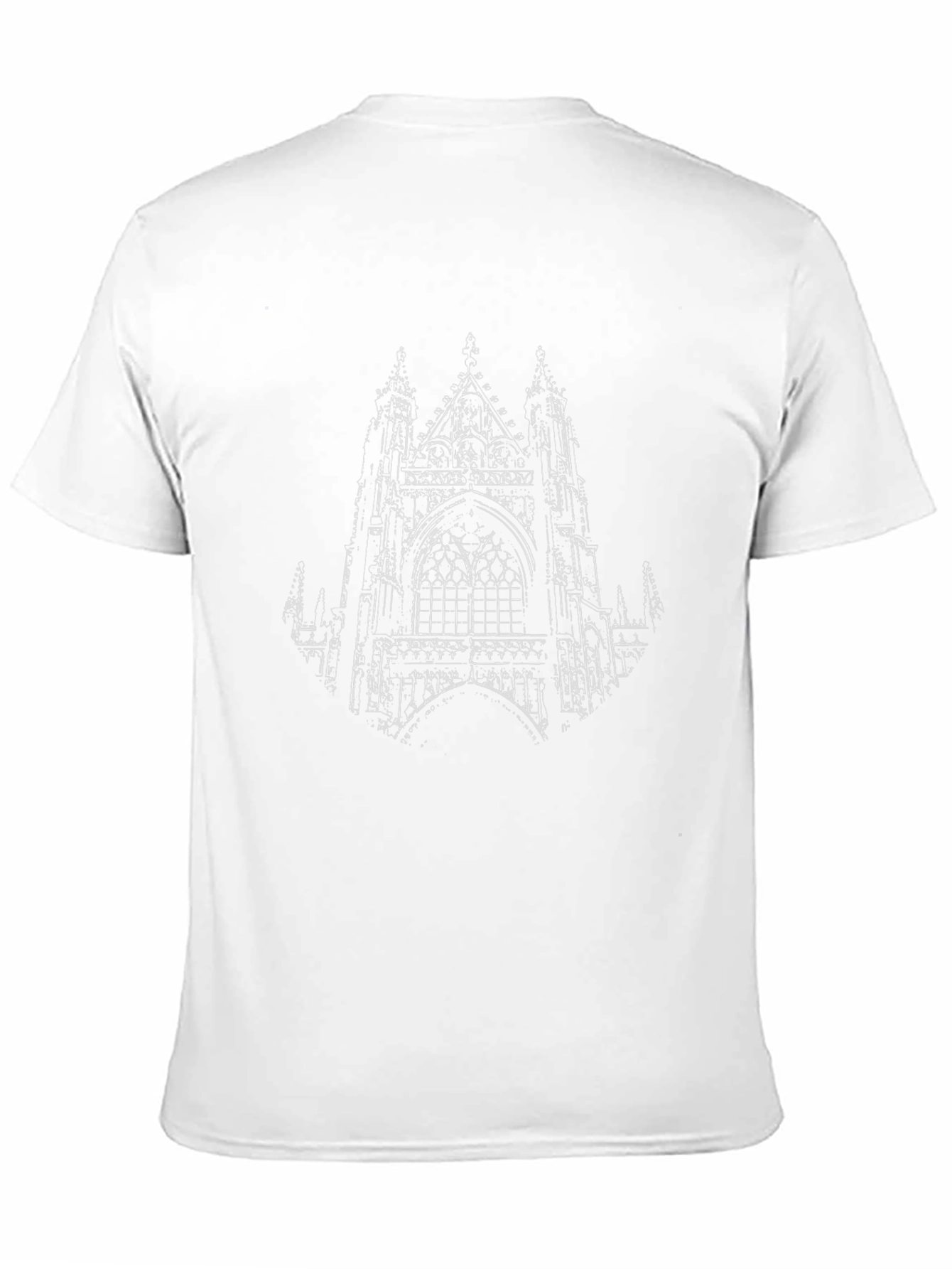 Gothic Architecture T-Shirt - Black Cathedral Design